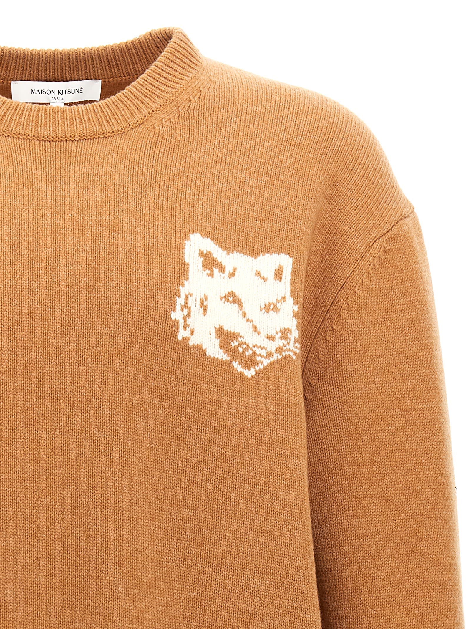 MAISON KITSUNÉ FOX HEAD SWEATER 