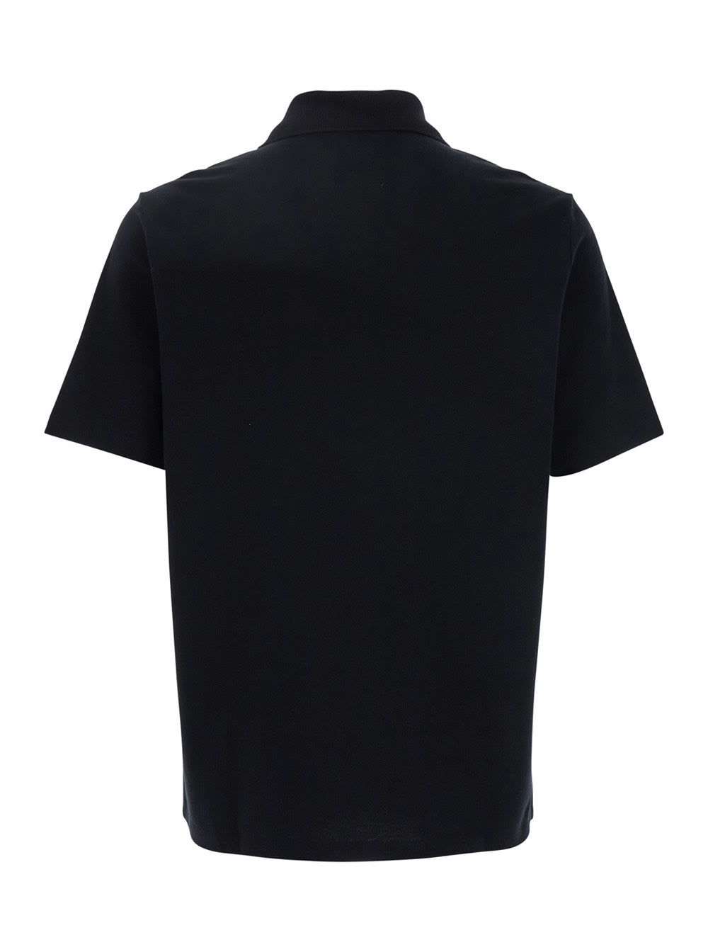 Balmain 'coin' Polo Shirt With Polo Collar In Black