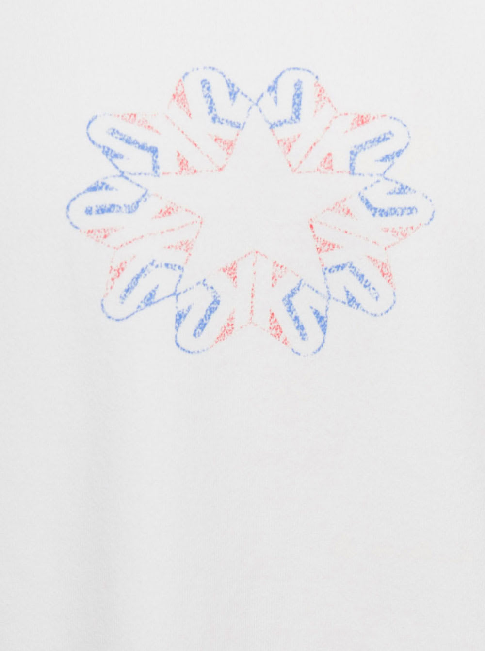 Shop Erl White T-shirt With Graphic Print On Sleeve And Front In Cotton