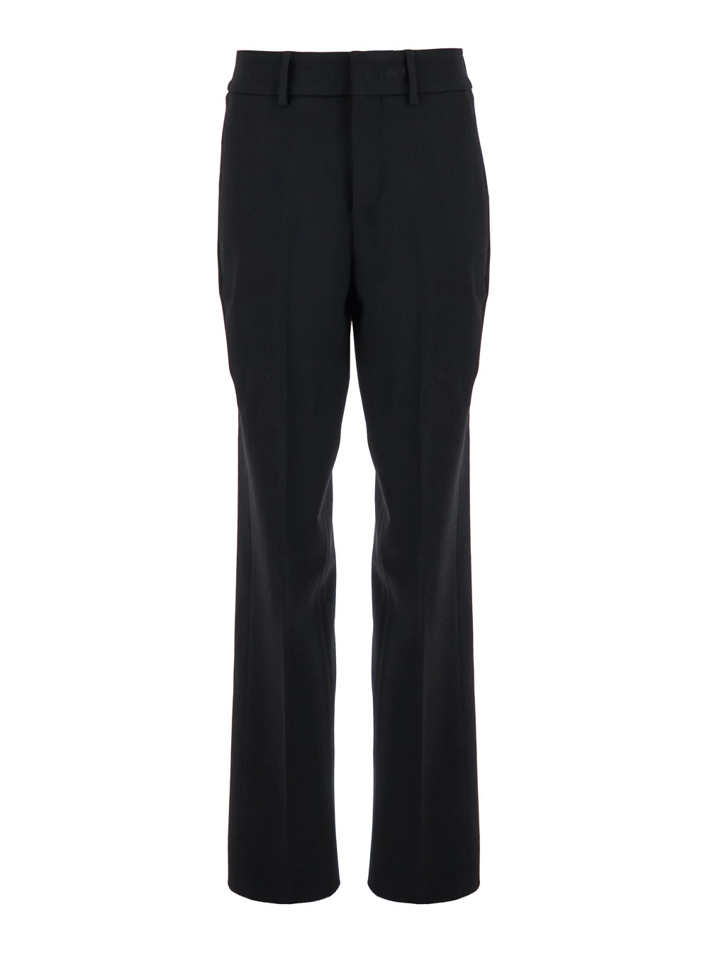 Shop The Seafarer Jey Black Pants With Belt Loops In Stretch Wool Woman