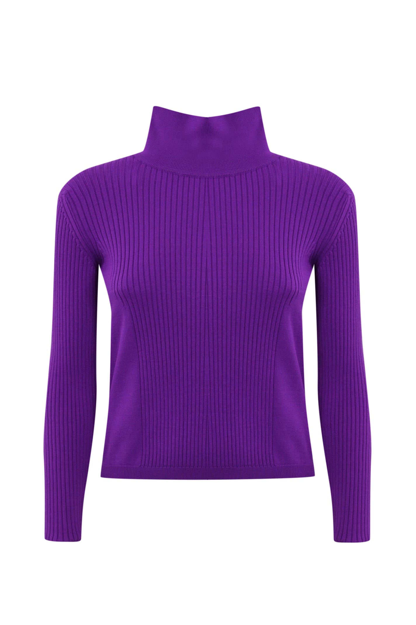 Ribbed Viscose Crop Sweater