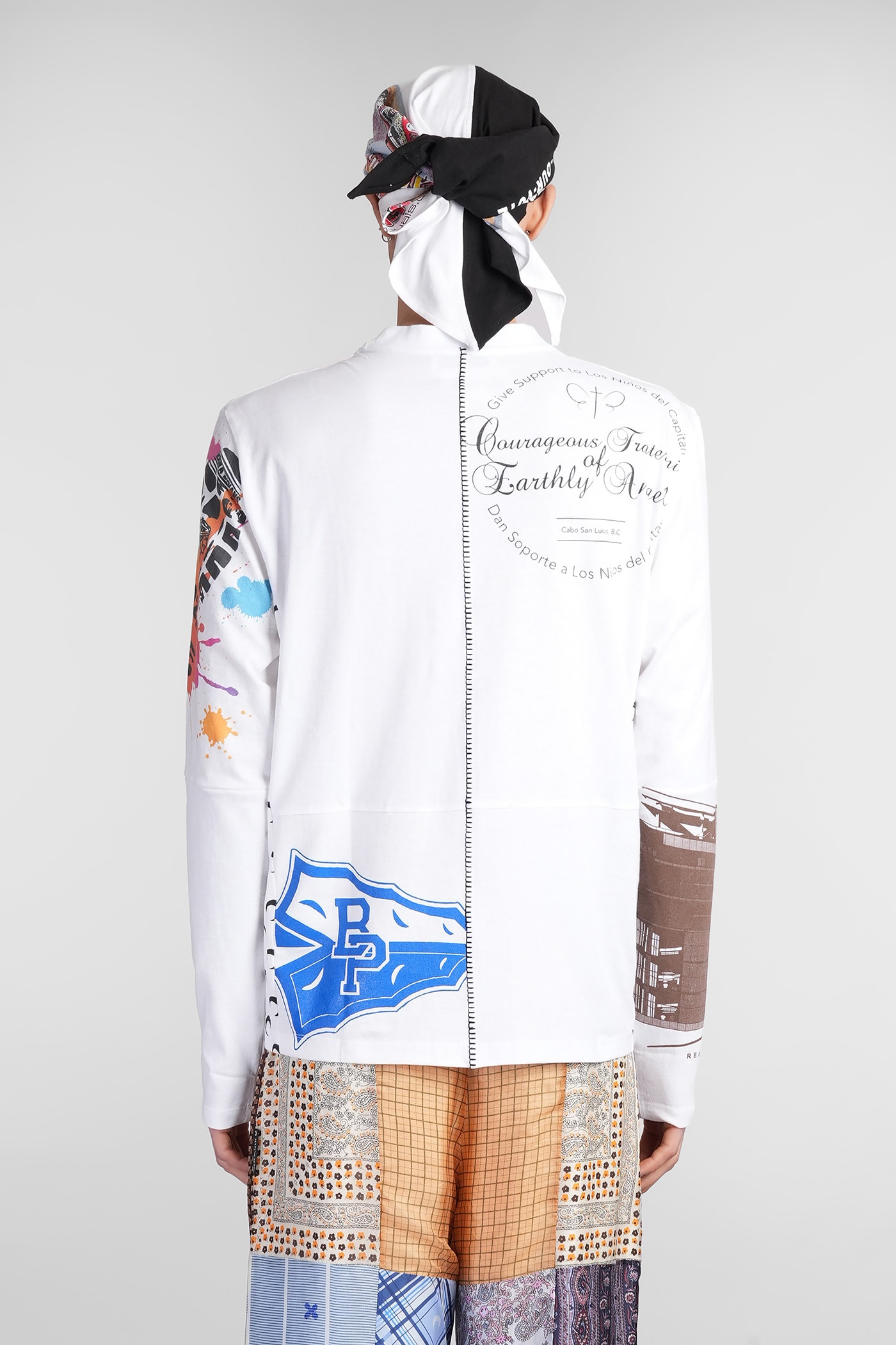 Marine Serre T-shirt In White Cotton