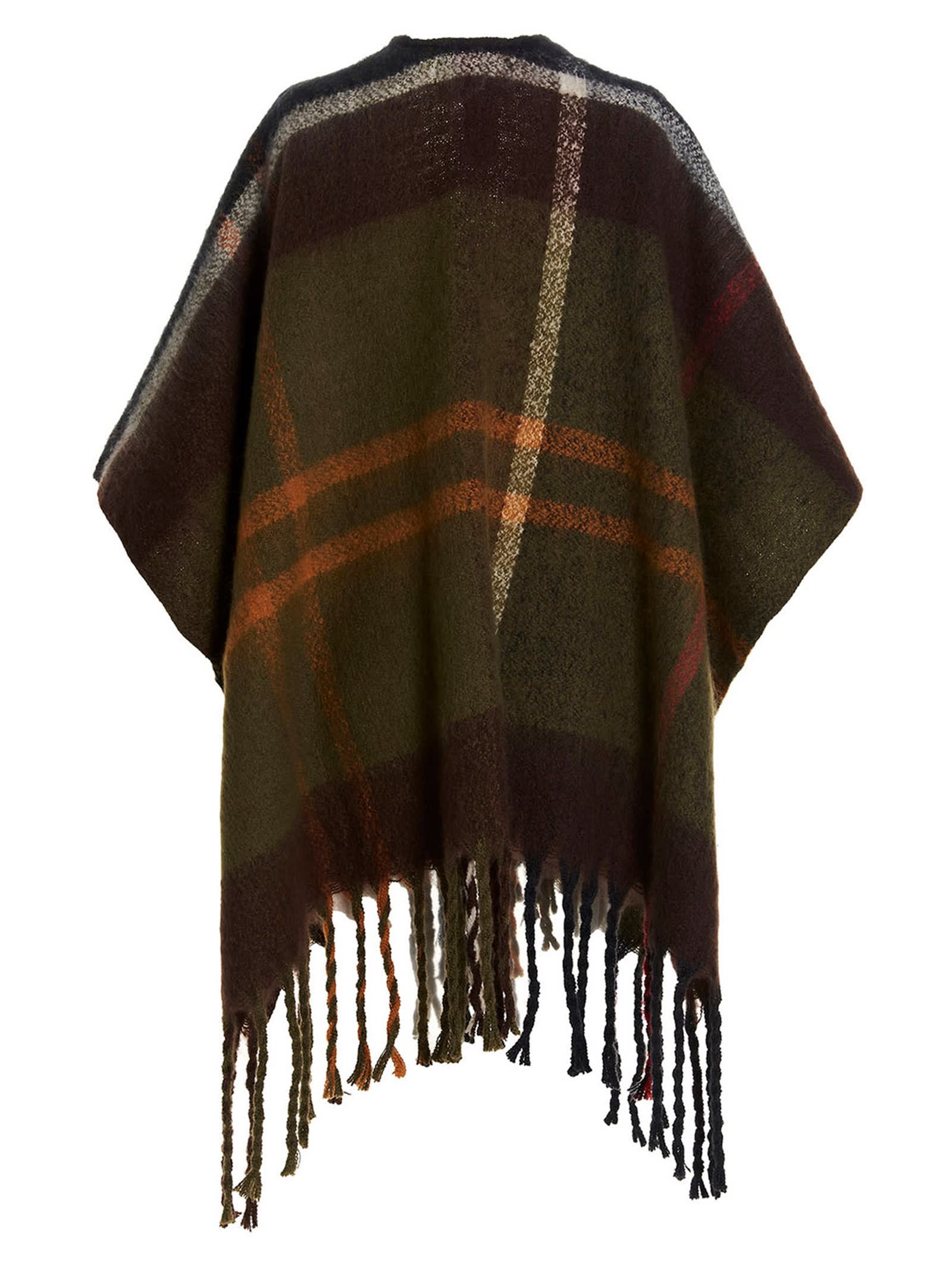 Barbour Isla Boucle Serape Cape In Black