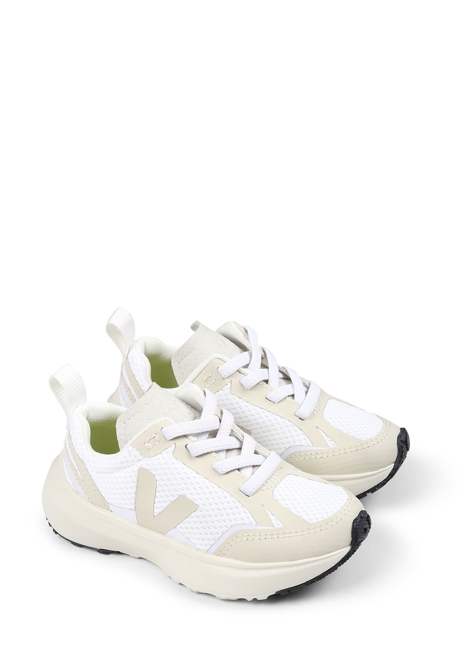 Veja White Sneakers For Kids With Logo In White