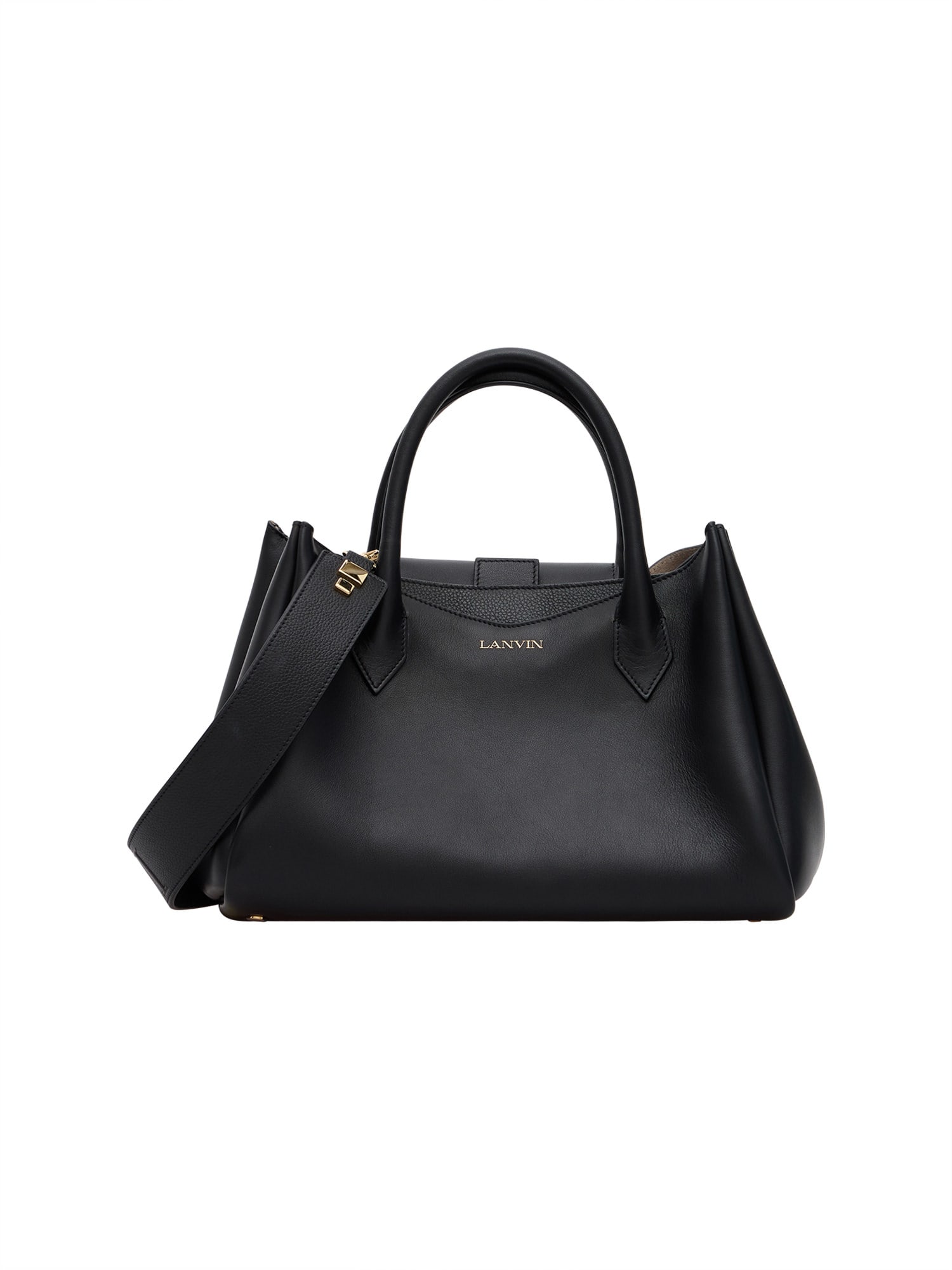 Shop Lanvin Logo Detail Tote In Black