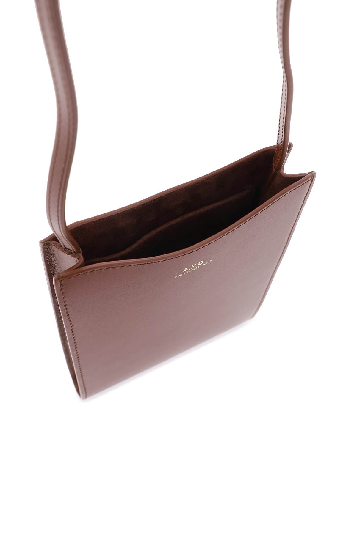 Shop Apc Jamie Mini Crossbody Bag In Noisette (brown)