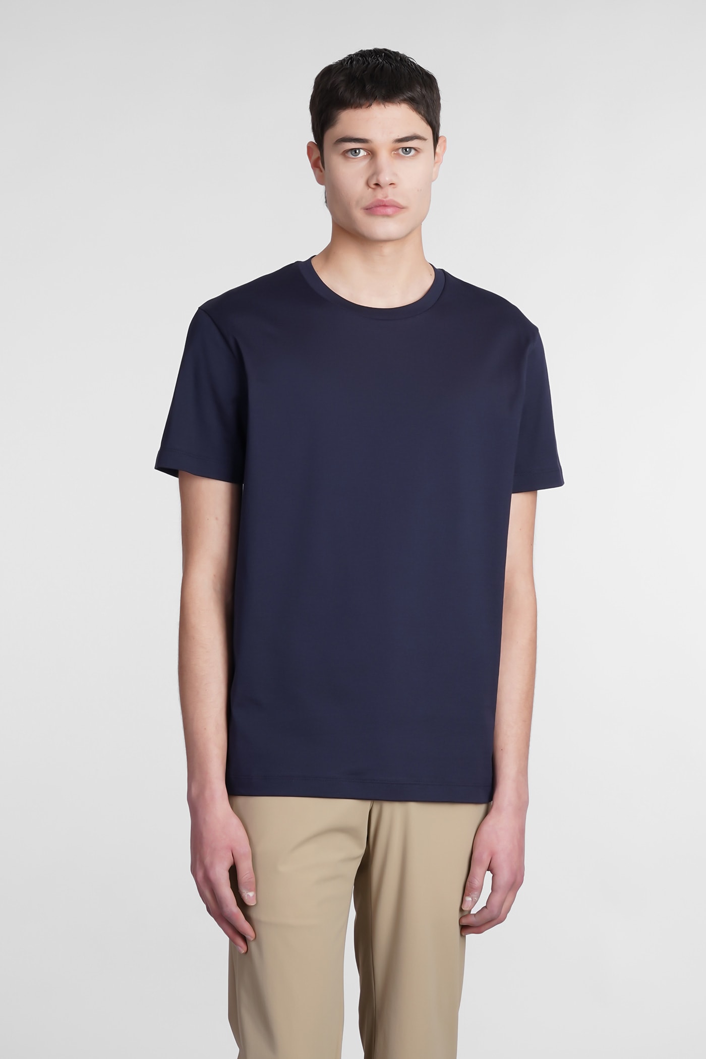 Shop Roberto Collina T-shirt In Blue Cotton