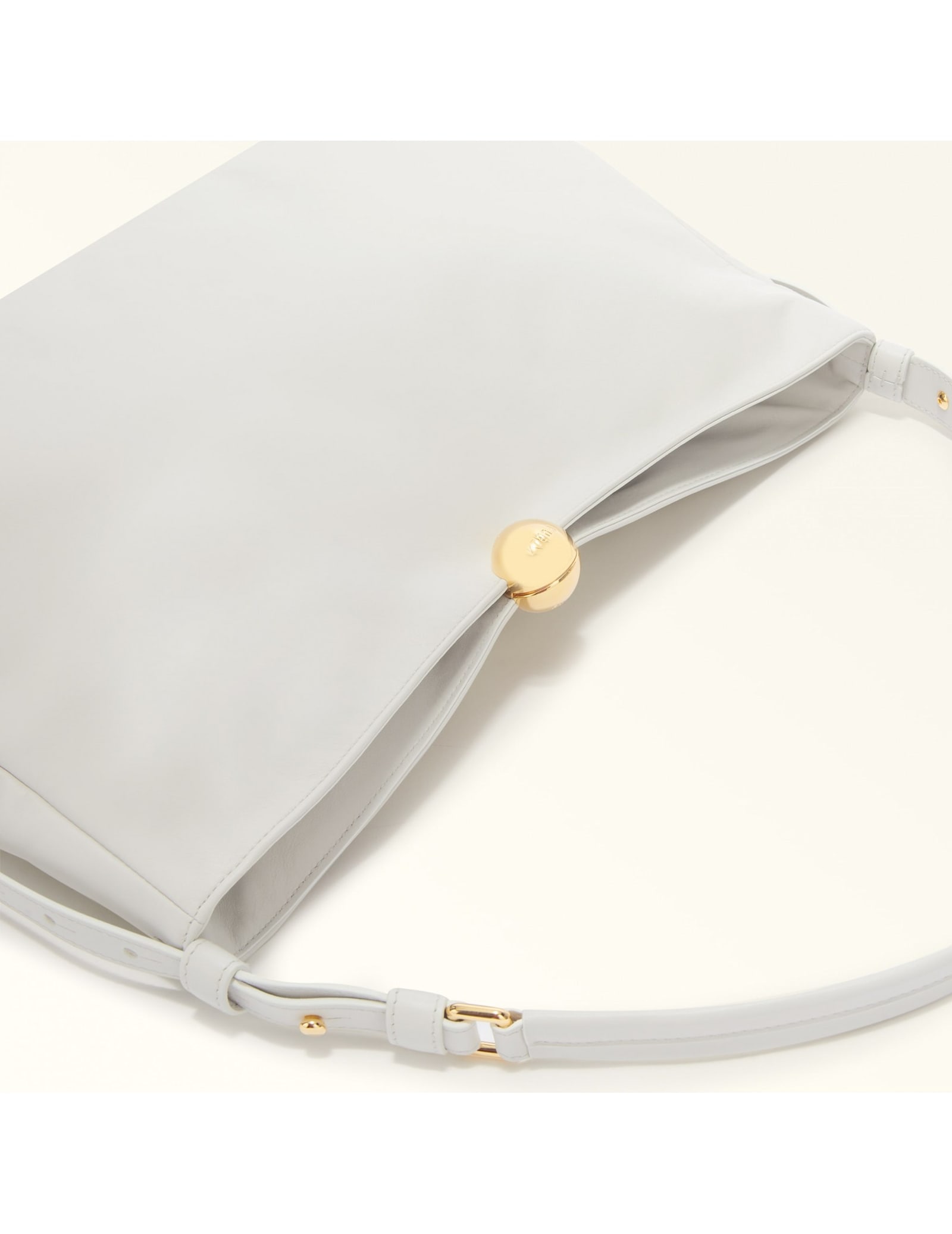 Furla Sfera Soft L Shoulder Bag In Marshmallow Color Leather In Marshmallow