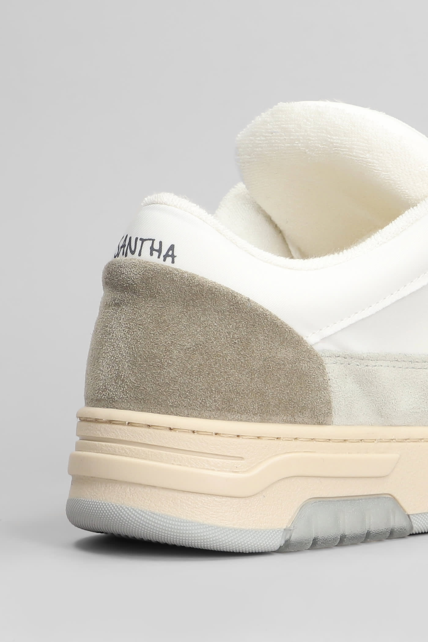 Paura Santha 1 Cut Sneakers In White Nylon