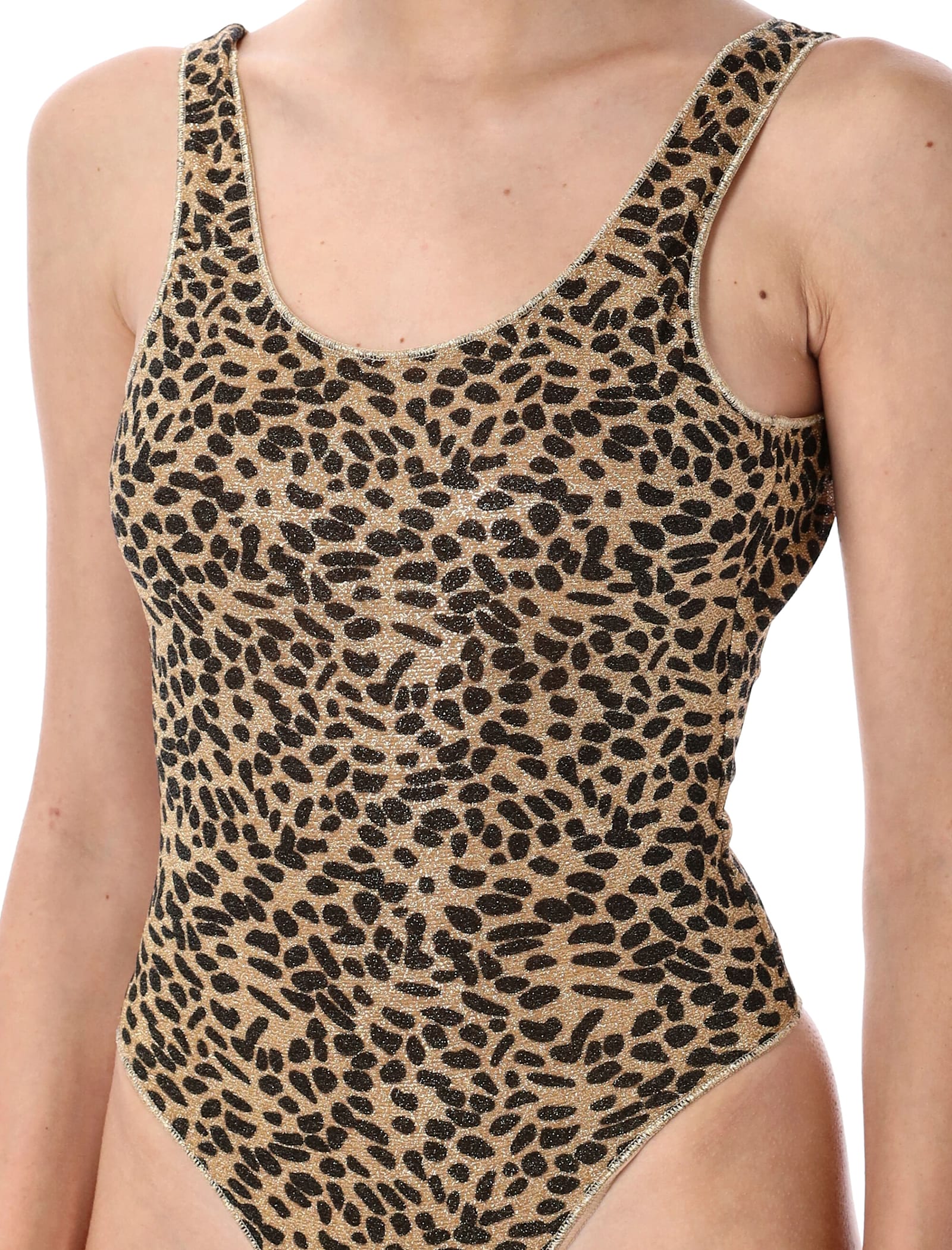Oseree Animalier Sporty One-piece In Brown