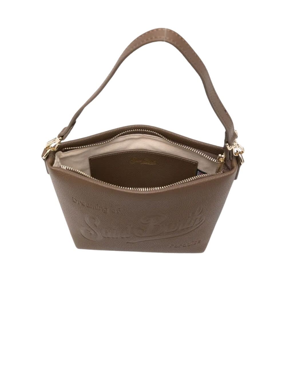 Mc2 Saint Barth Logo-embossed Shoulder Bag In Brown
