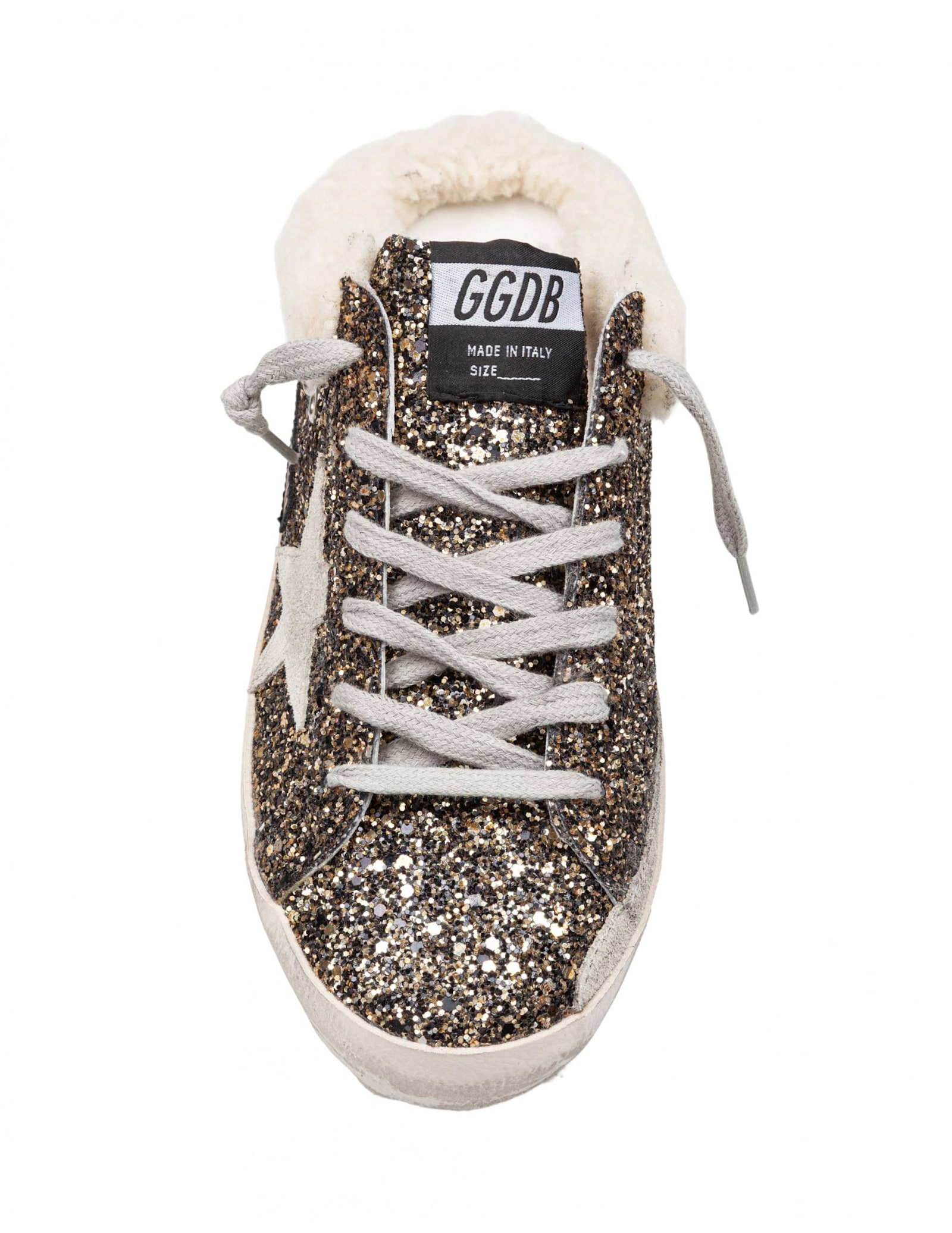 Golden Goose Sneakers Super Star In Glitter Color Black/gold In Multi