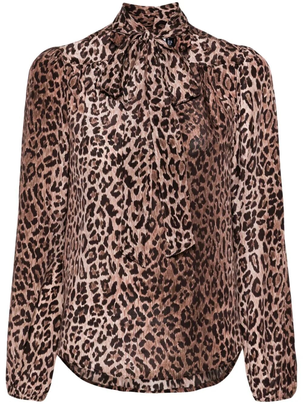 Shop Rixo London Camicia Con Sciarpa In Leopard