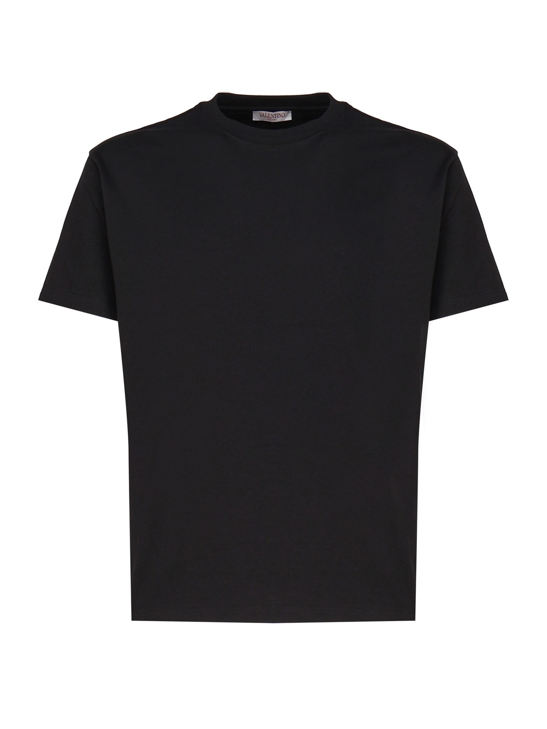 Shop Valentino Cotton T-shirt With Stud In Black