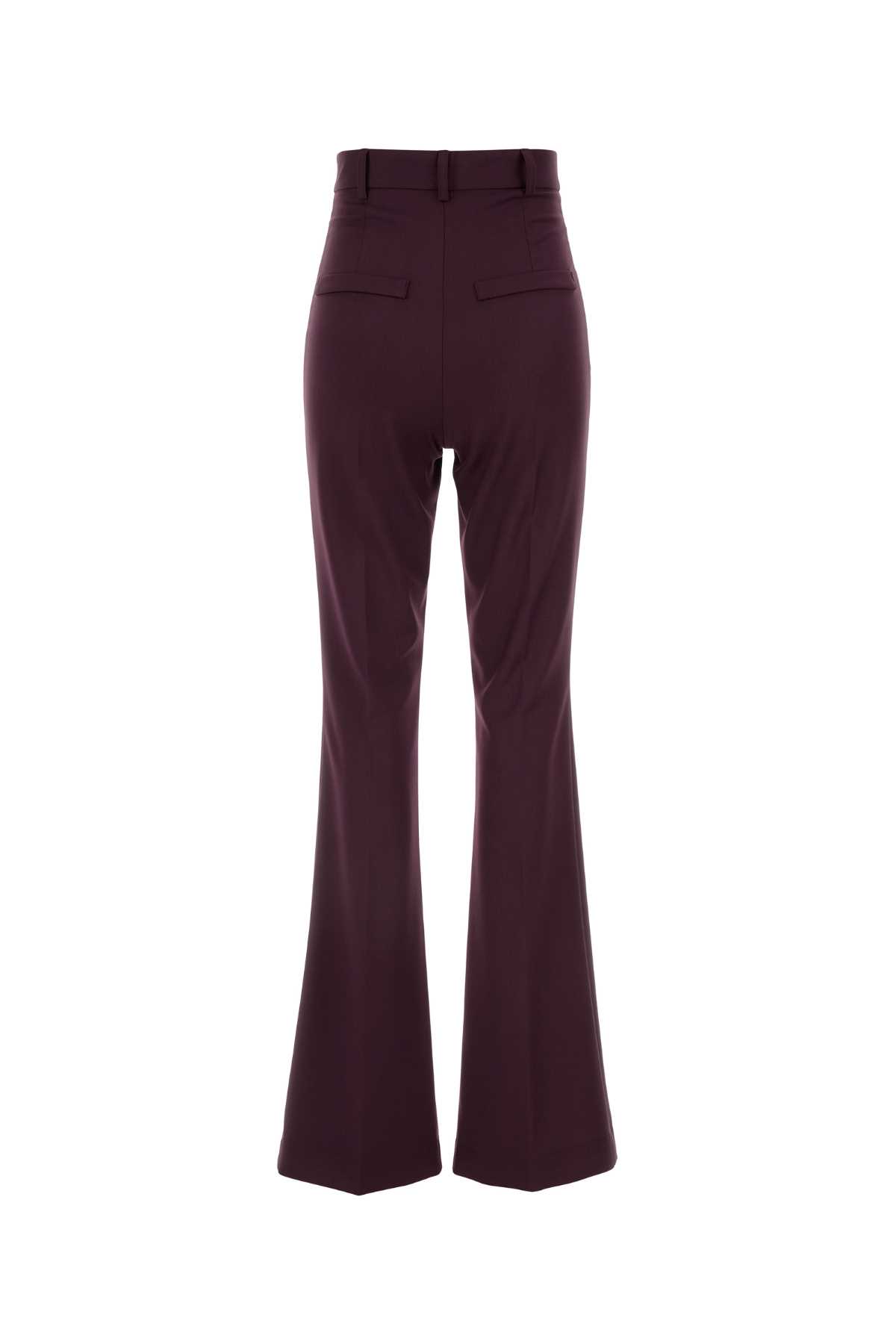 Shop Hebe Studio Burgundy Crepe The Georgia Pant In Burgundysoftcrepe