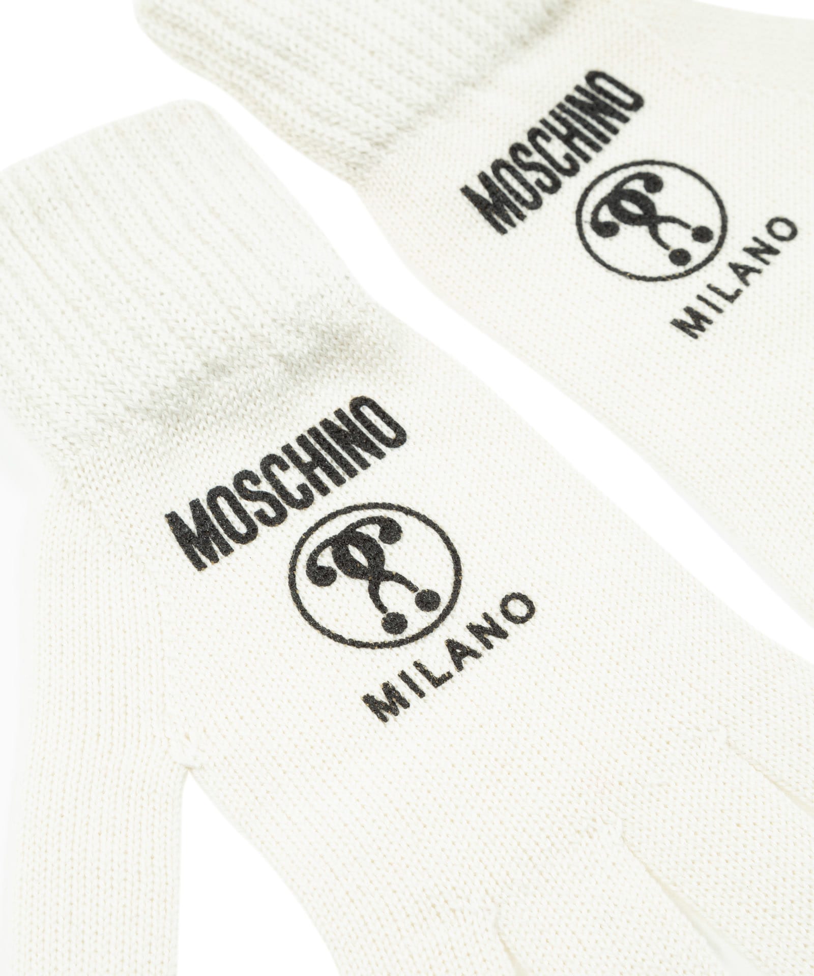Moschino Double Question Mark Wool Gloves