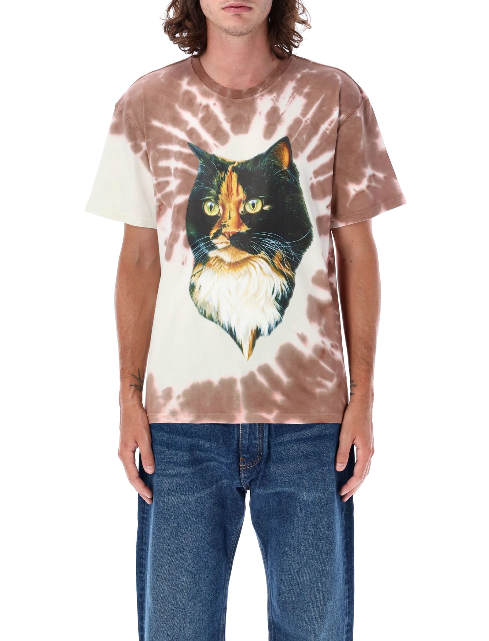 Shop Jw Anderson Cat Eye Print T-shirt In White