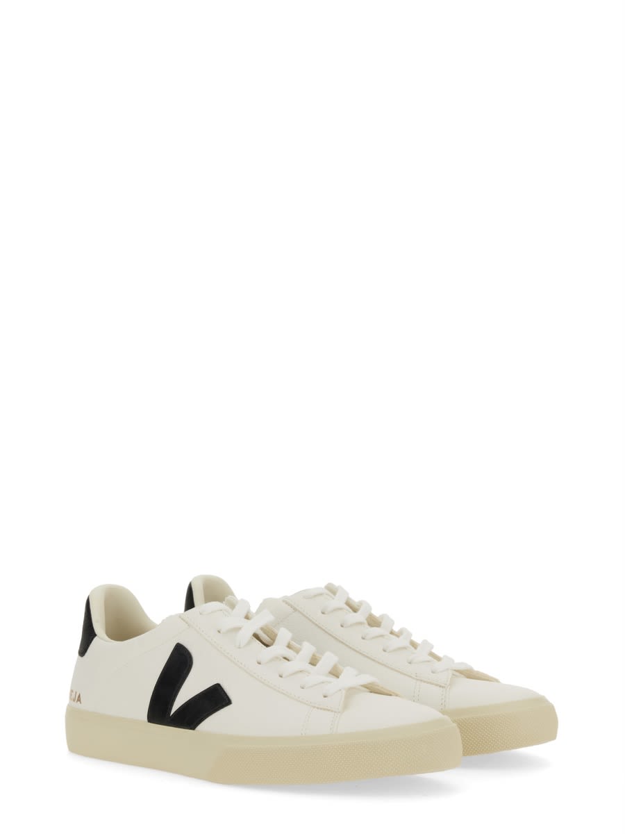 Veja Campo Leather Low-top Sneakers In White