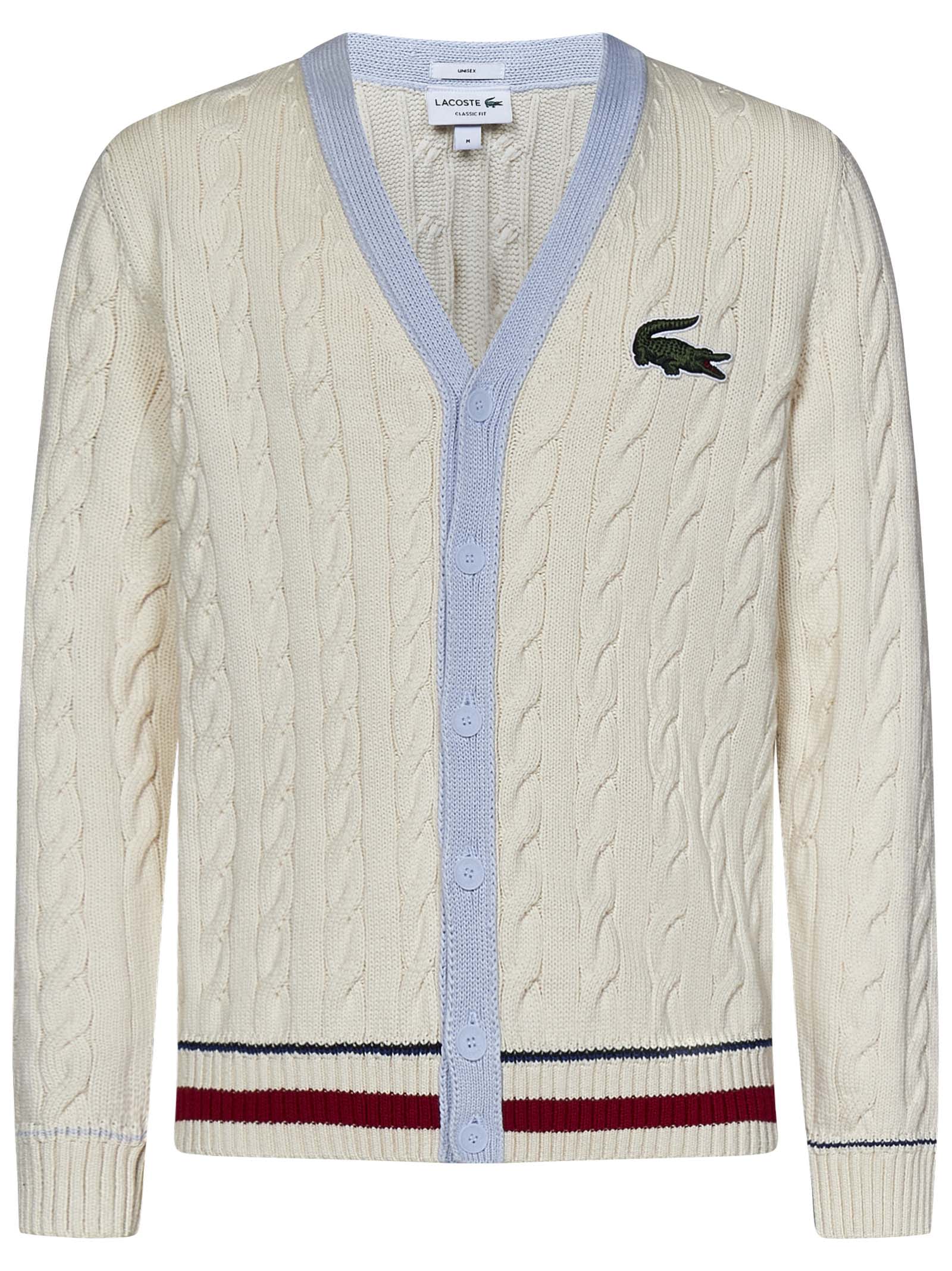 Lacoste Cardigan In Neutral