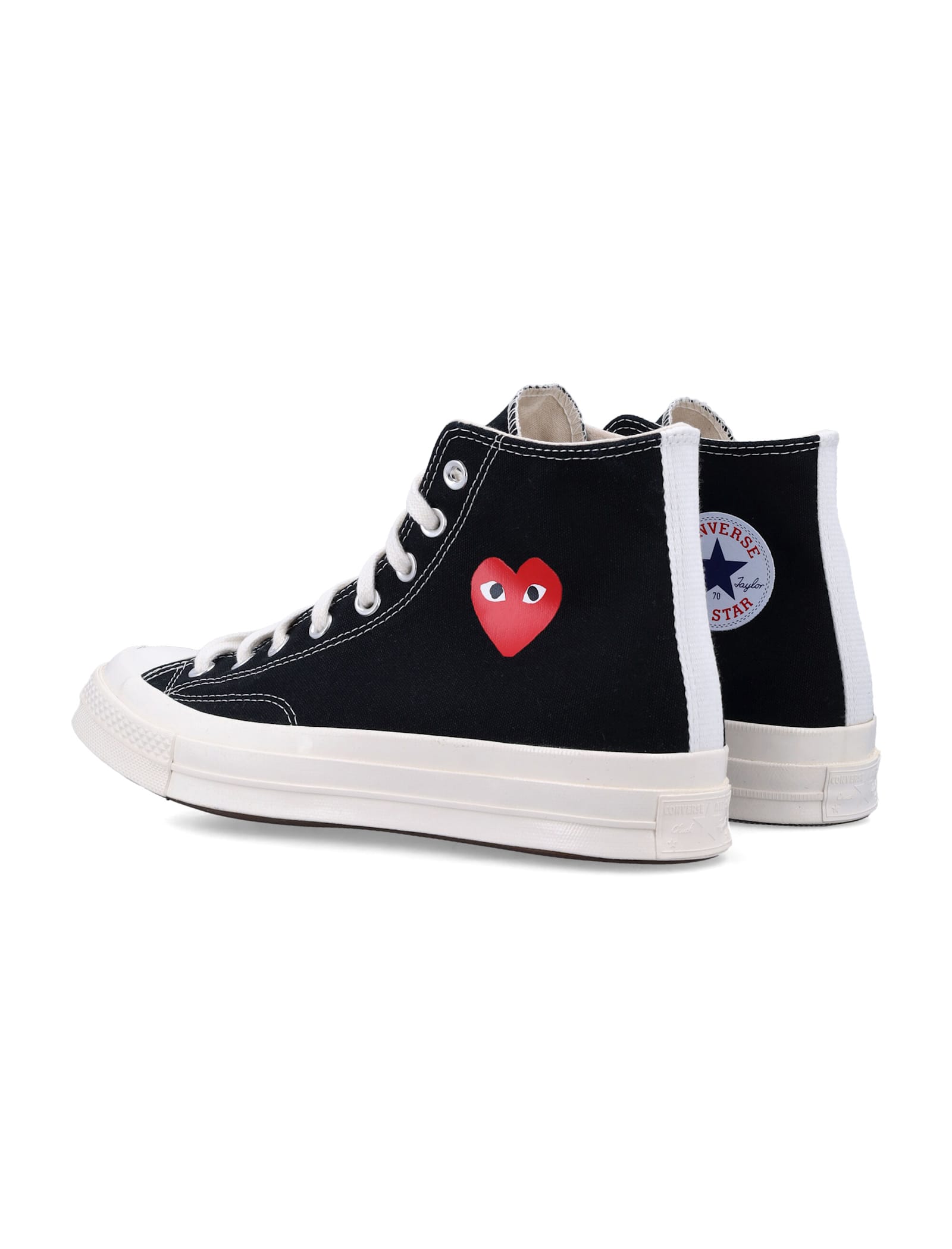 Comme Des Garçons Play X Converse High-top Sneakers With Heart In Black