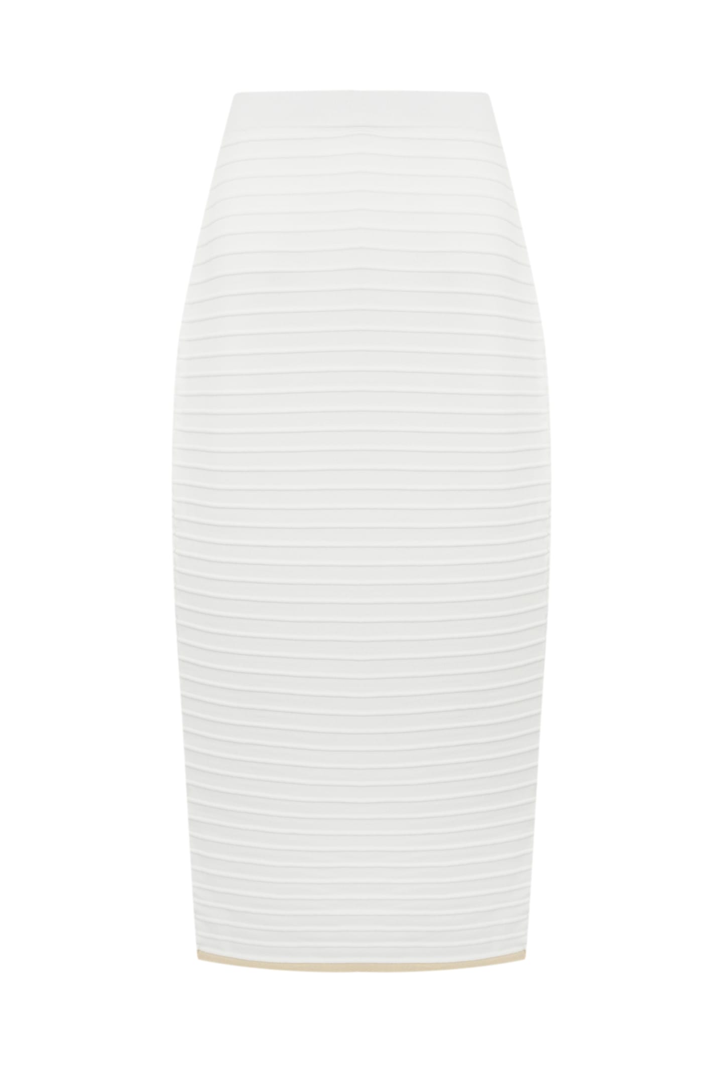 Liviana Conti Skirt With Relief Pattern In Bianco/orzo