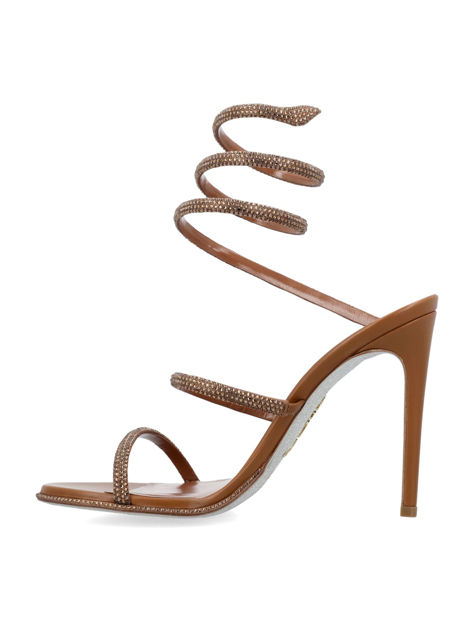 Shop René Caovilla Cleo Sandal In Smoked Topaz