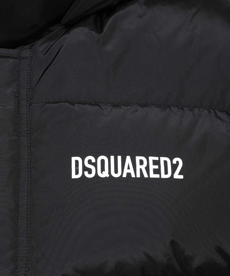 Shop Dsquared2 Hooded Nylon Vest In Black