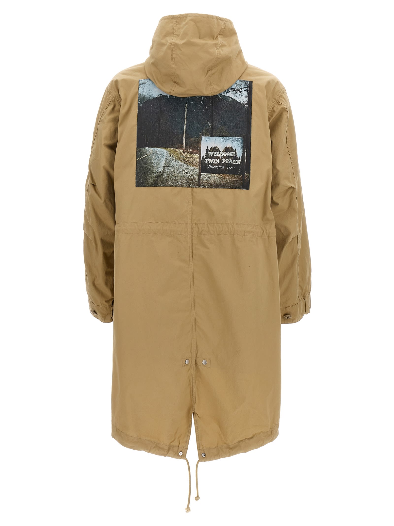 Shop Undercover Twin Peaks Trench Coat In Beige