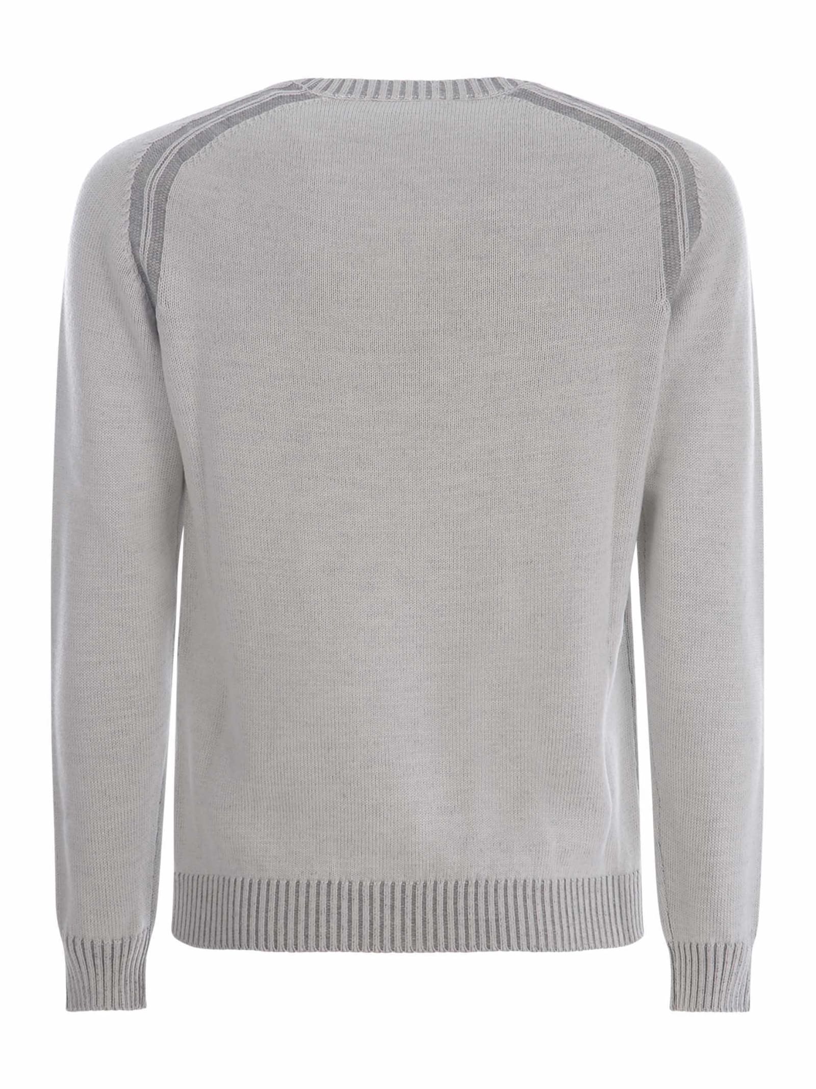 Shop Jeordie's Sweater Jeordies In Merino Wool In Grigio