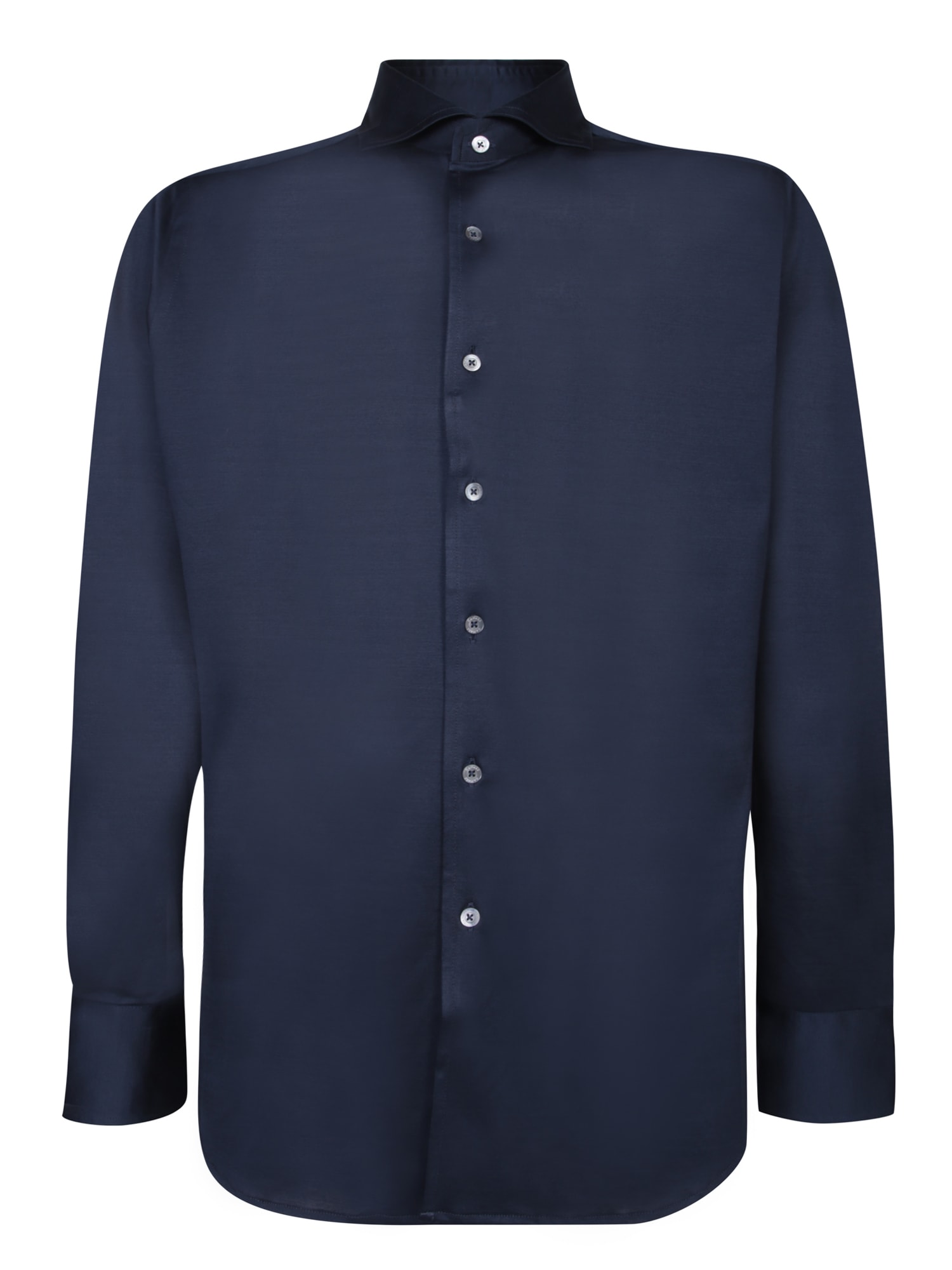 Shop Canali Blue Jersey Shirt