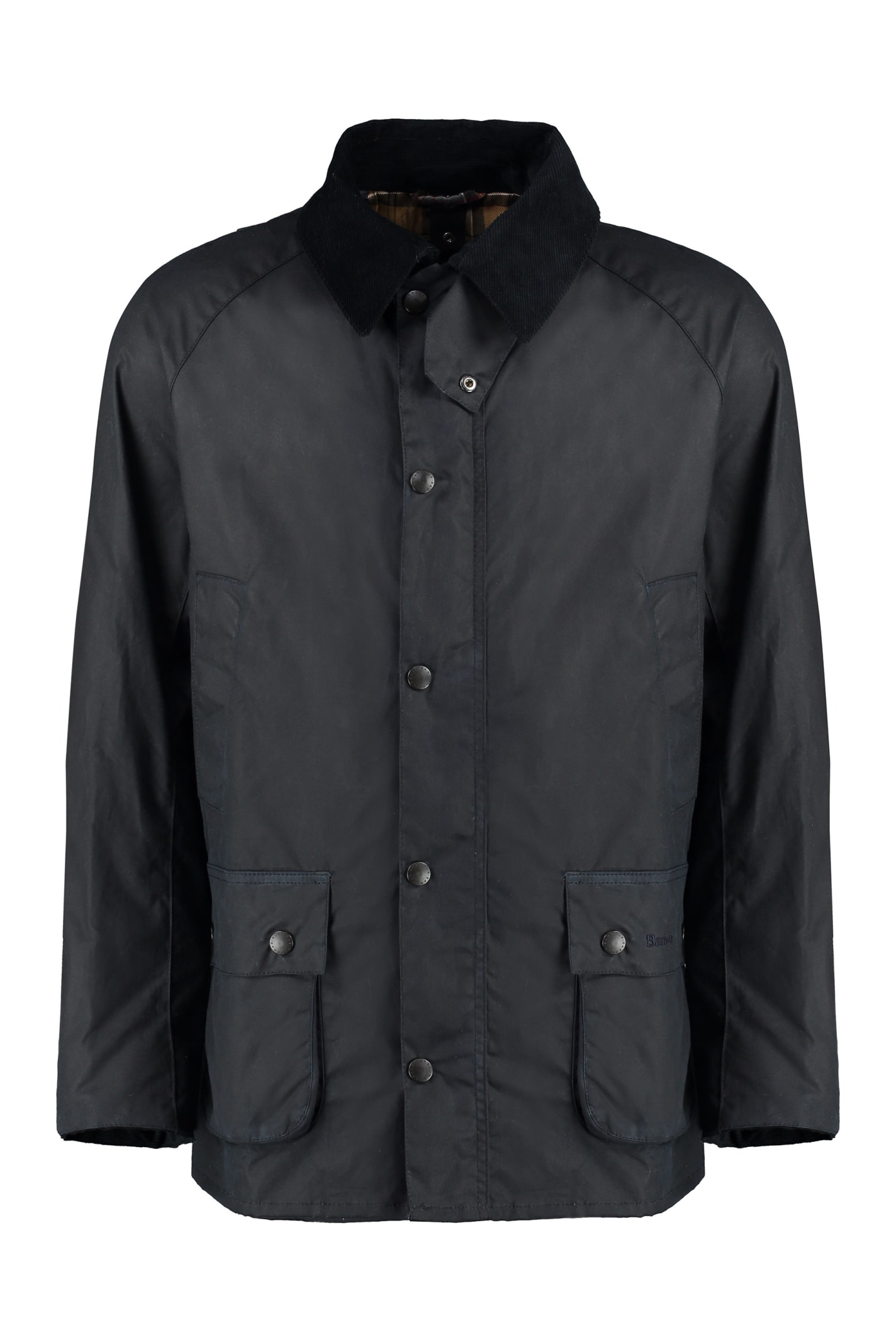 Shop Barbour Ashby Waxed Cotton Jacket In Blue