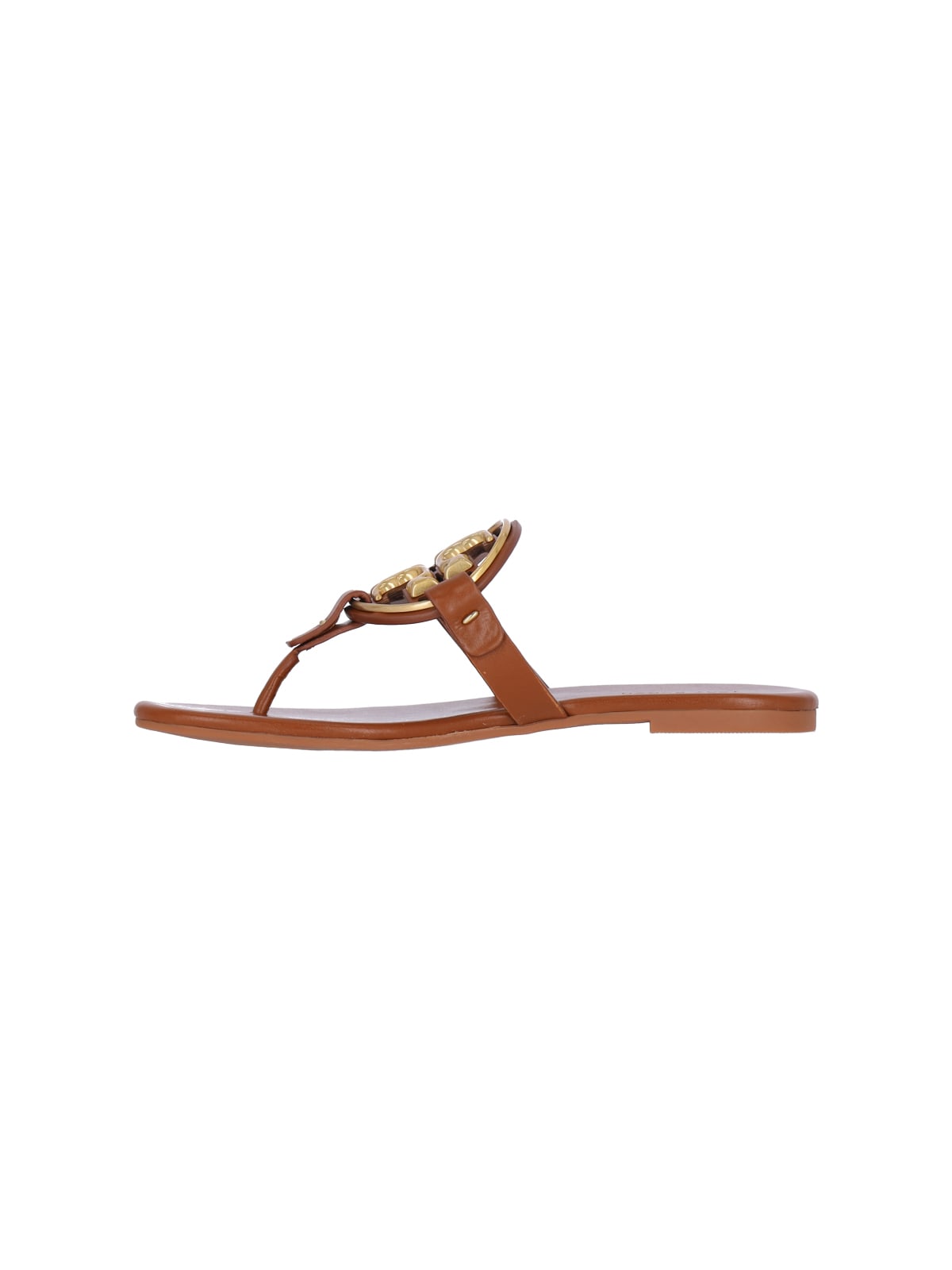 Shop Tory Burch Miller Thong Sandals In Brown