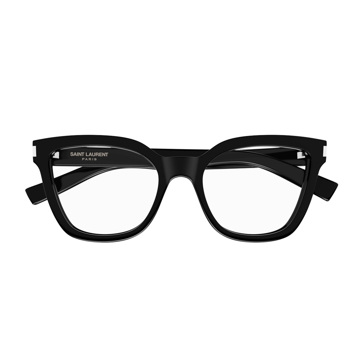 Saint Laurent Eyewear Saint Laurent Sl 748 Linea Corner Angle 001 Black Crystal Transparent Glasses