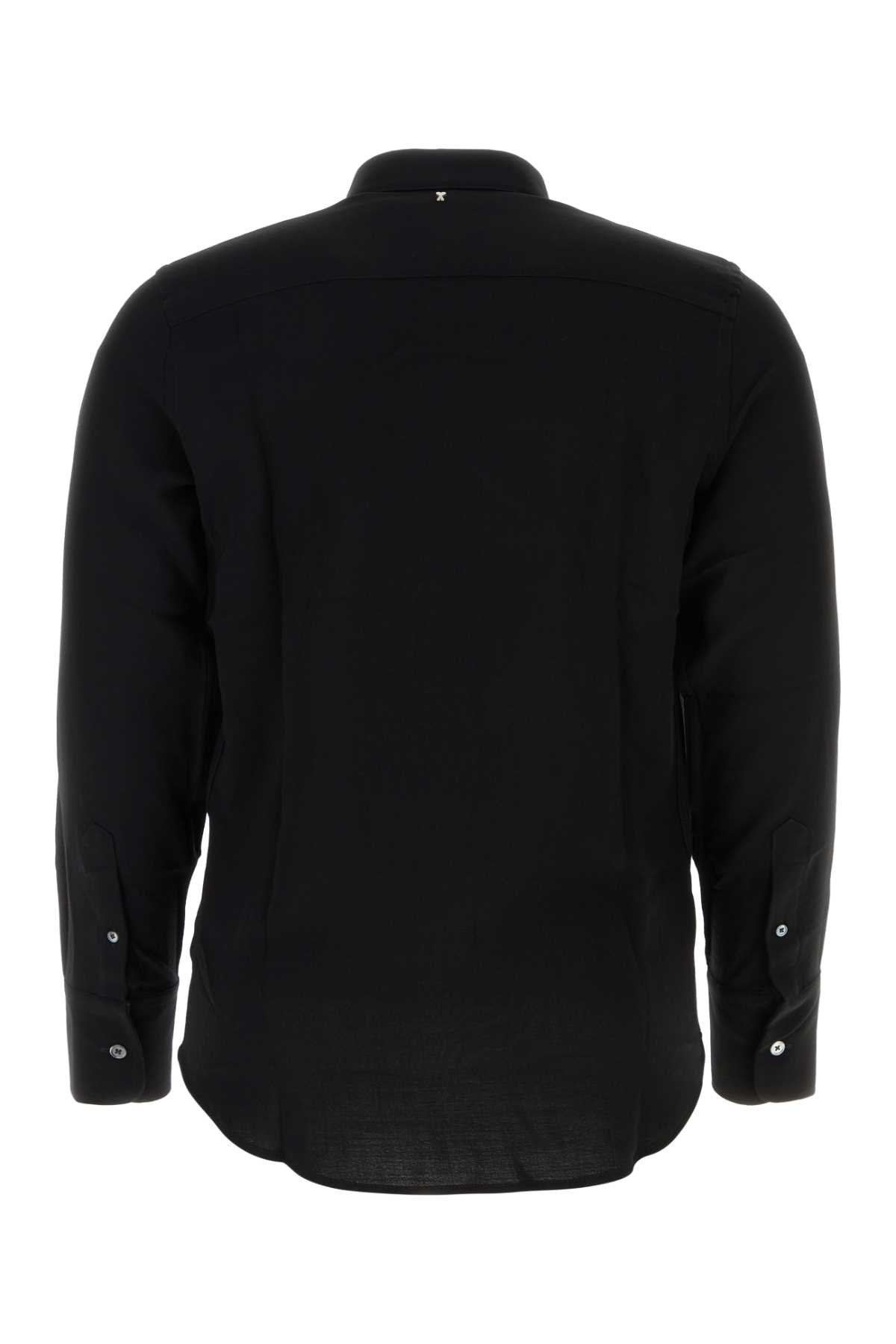 Shop Ami Alexandre Mattiussi Black Wool And Viscose Shirt