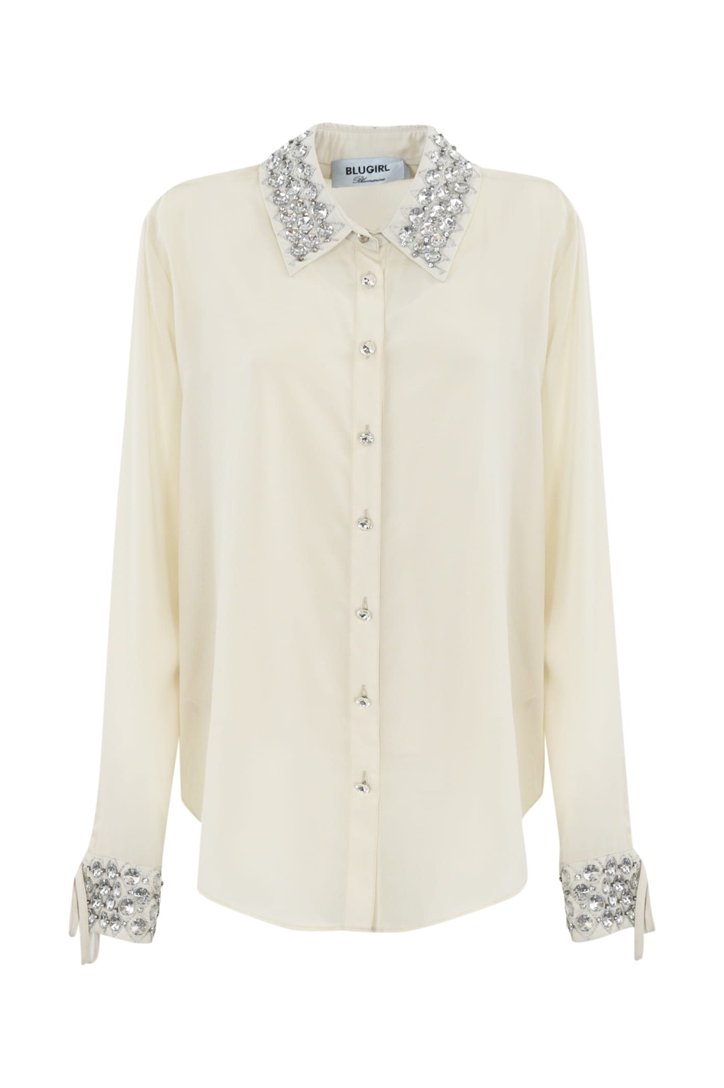 Georgette Shirt With Jewel Embroidery