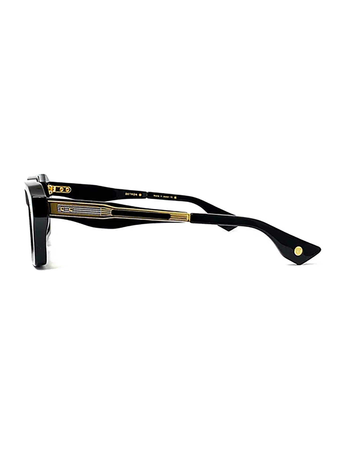 Shop Dita Dts459/a/01 Detron Sunglasses In Yellow Gold