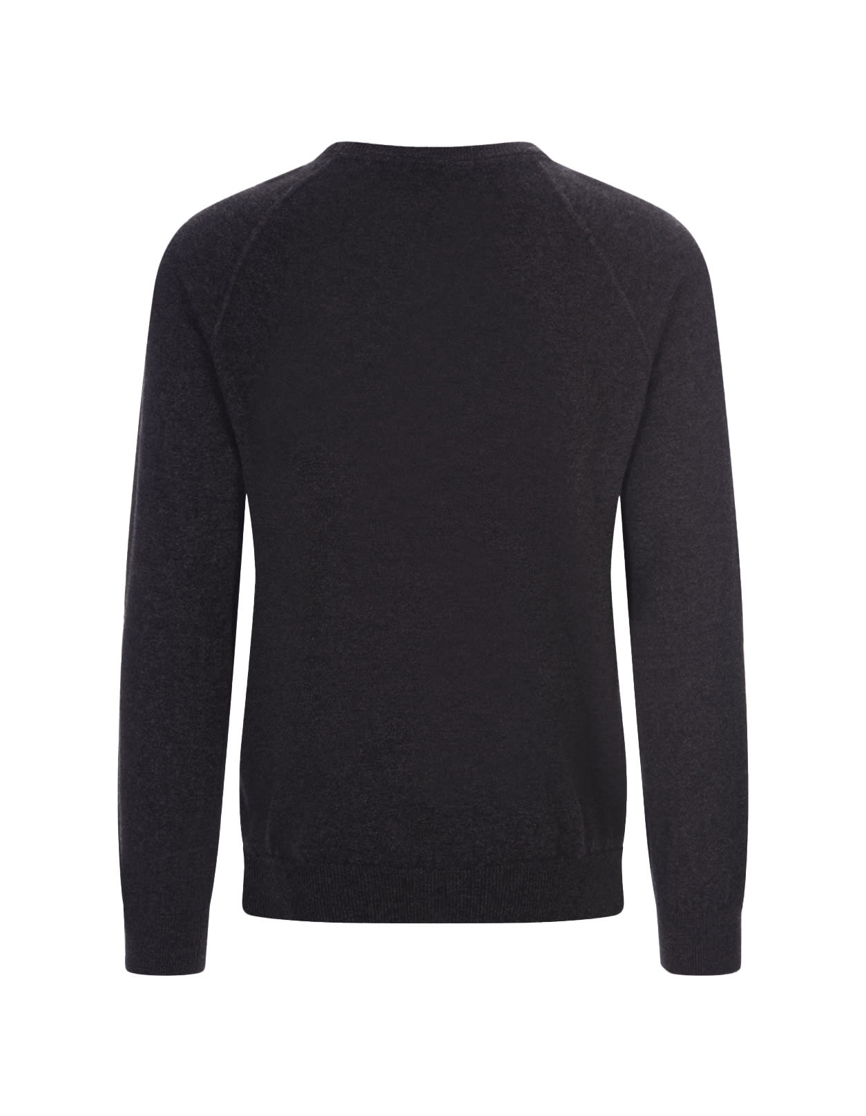 Shop Fedeli Anthracite Cashmere Crew-neck Pullover In Grey