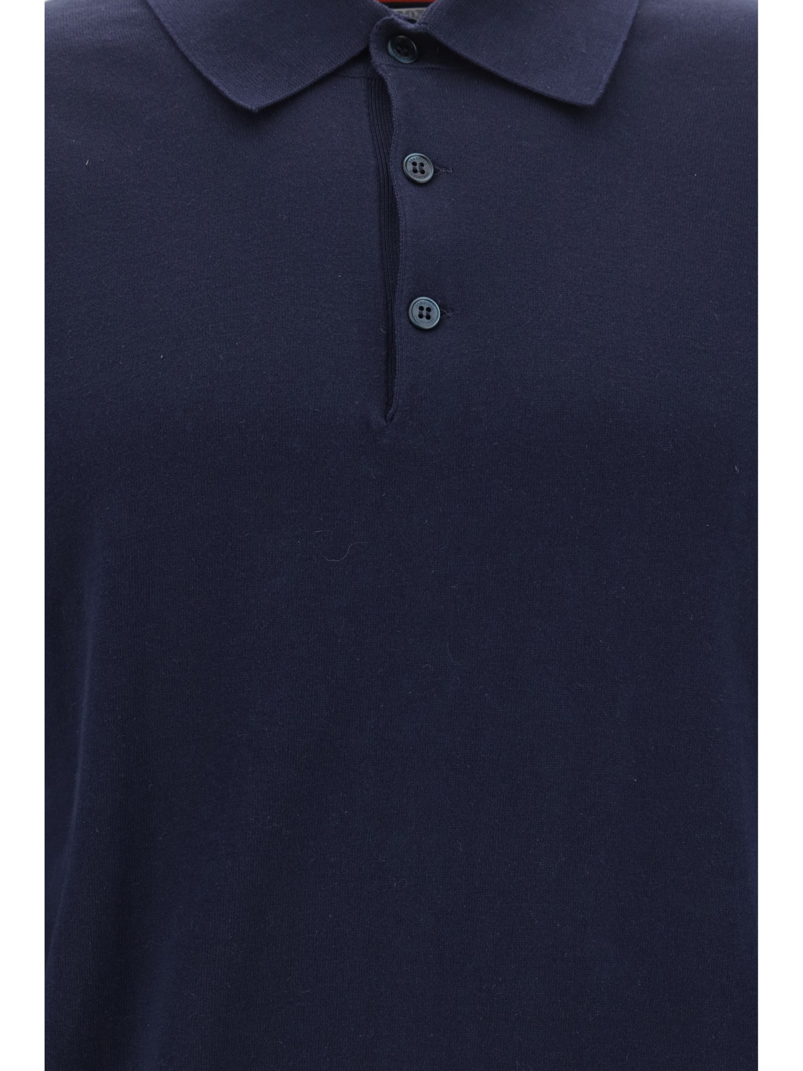 Shop Brunello Cucinelli Long Sleeve Jersey In Navy+grigio Scuro