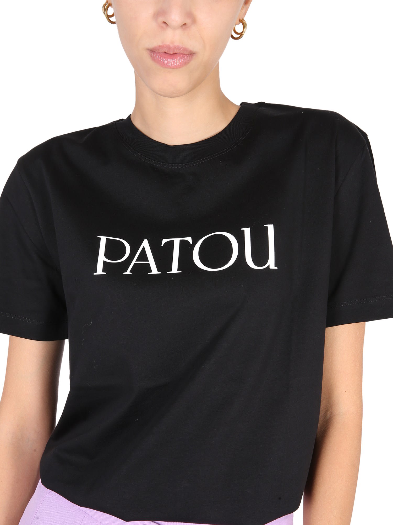 Shop Patou Logo Print T-shirt In B Black