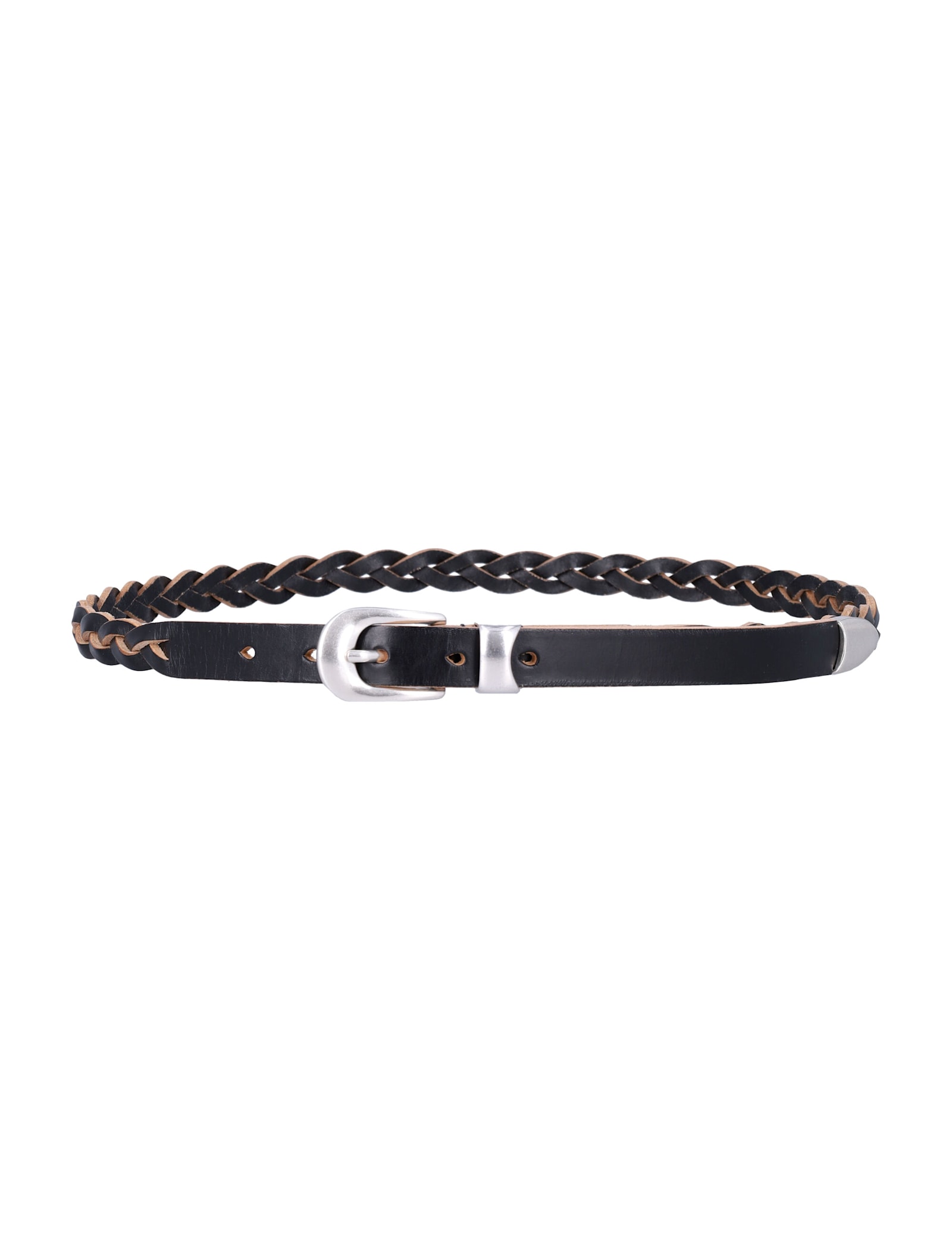 Our Legacy Adjustable Braided Belt 2 Cm In Black