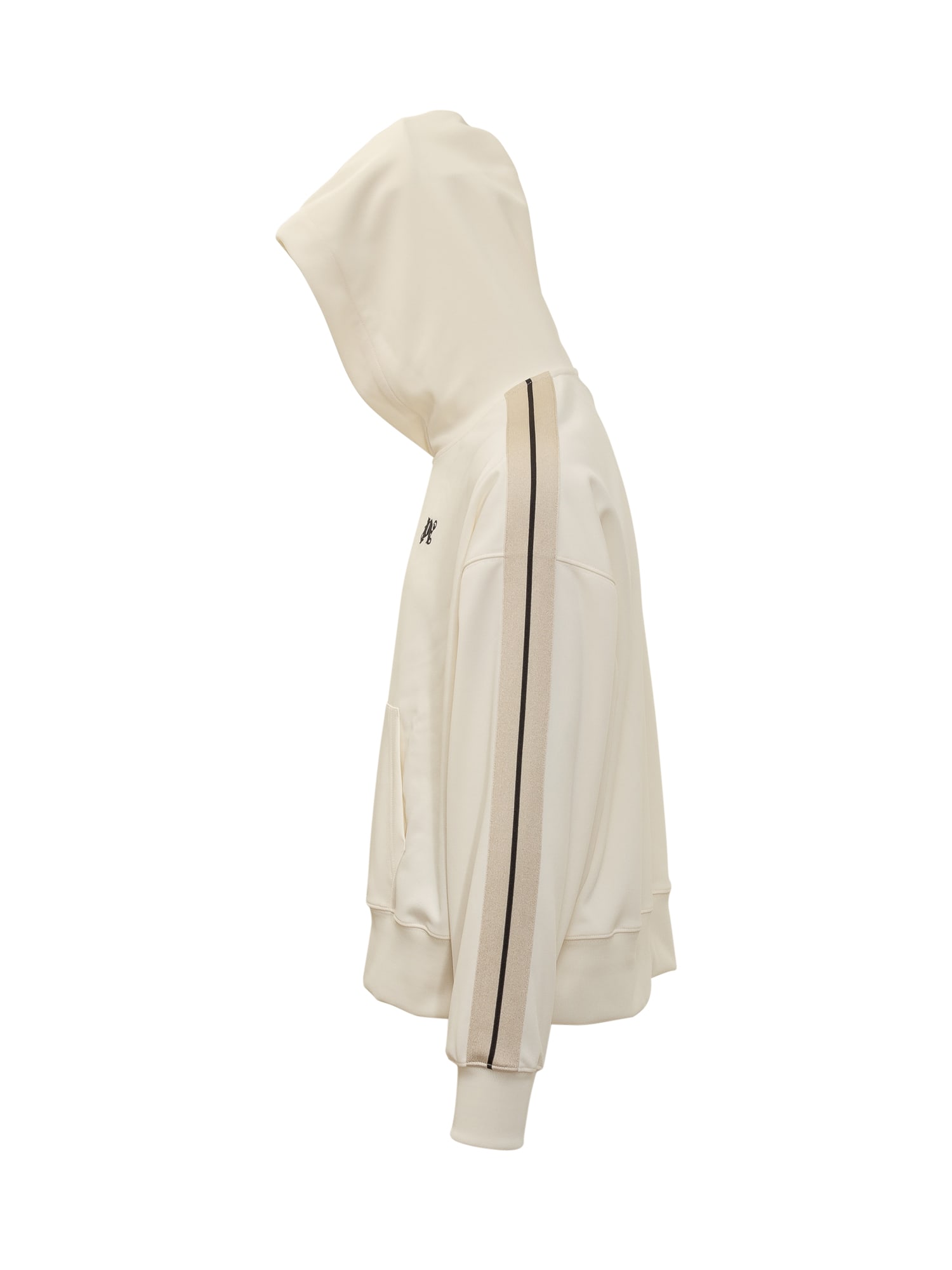 Palm Angels White Polyester Sports Sweatshirt In White