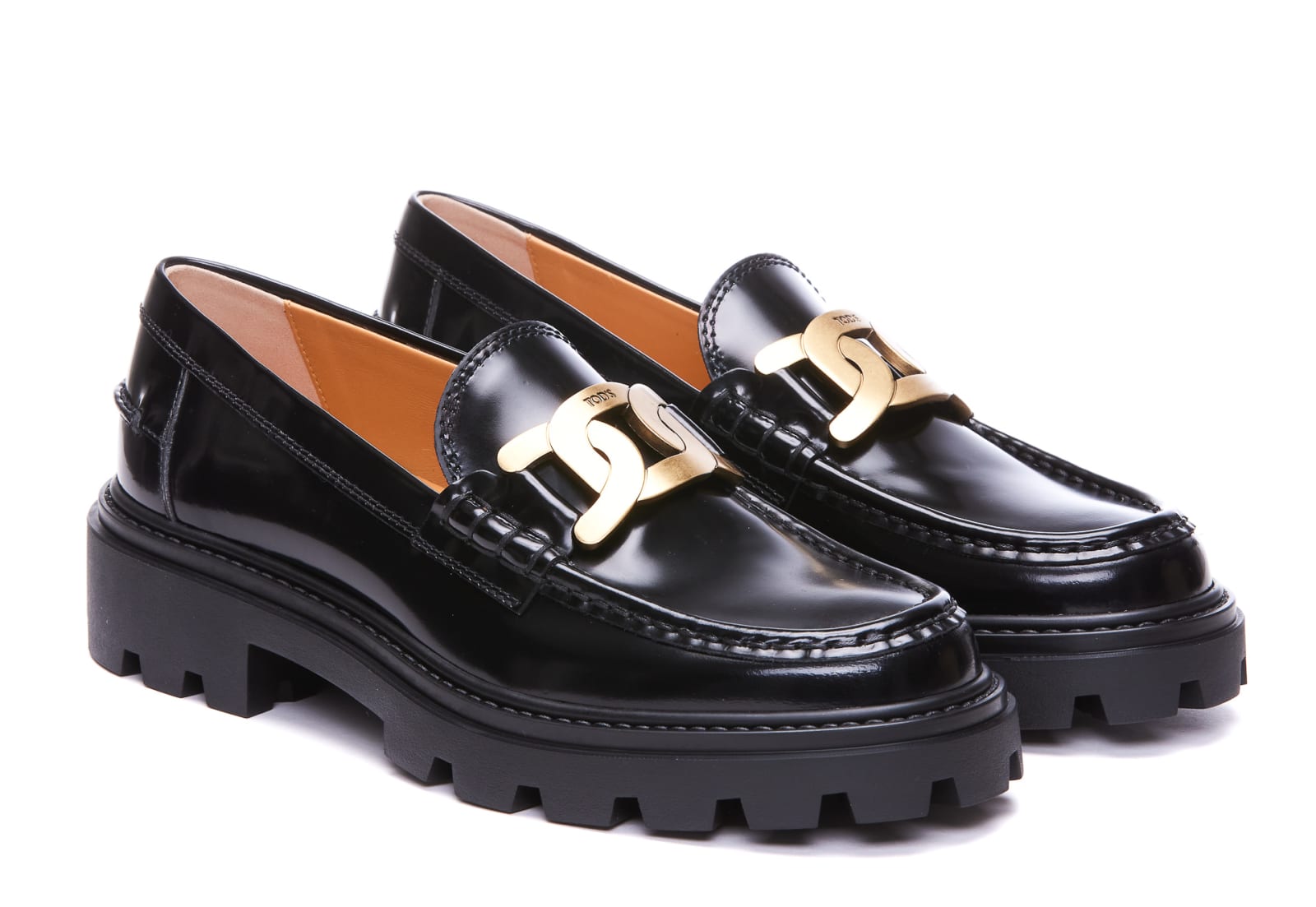 Shop Tod's Kate Loafers In Nero