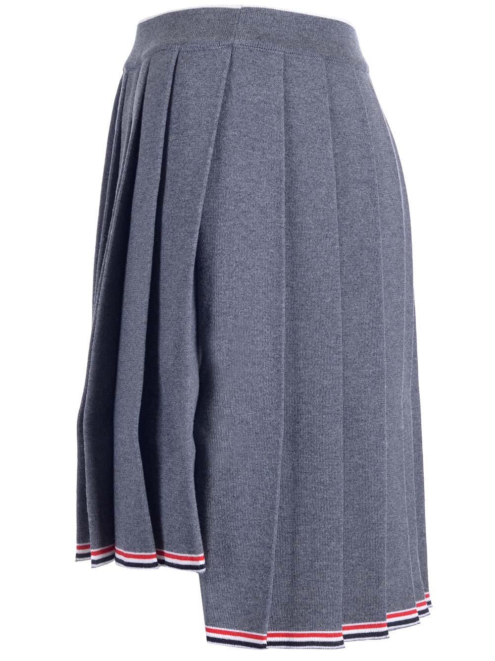 Shop Thom Browne Pleated Mini Skirt In Med Grey