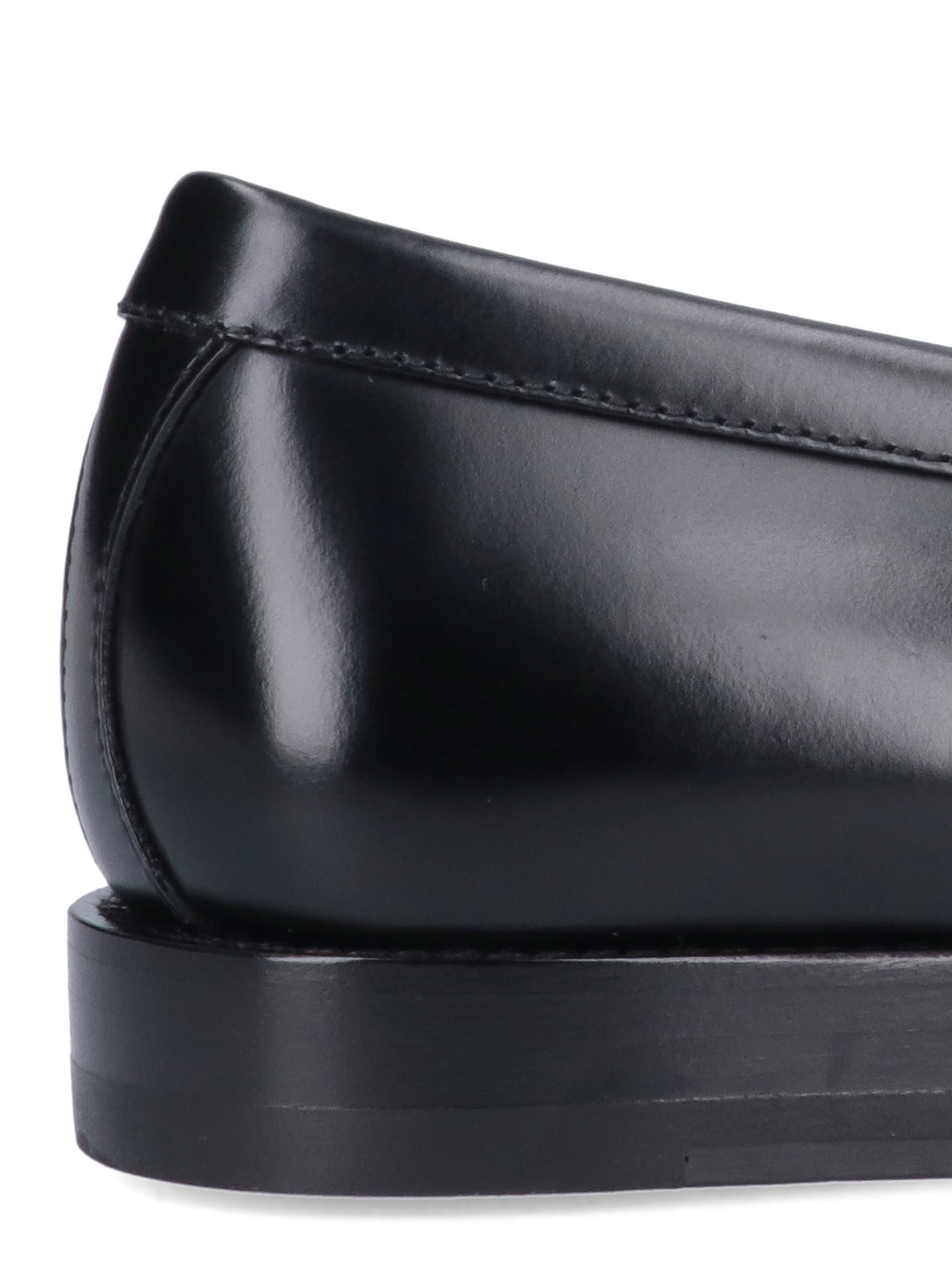 Celine Triomphe Leather Loafers Men In Black