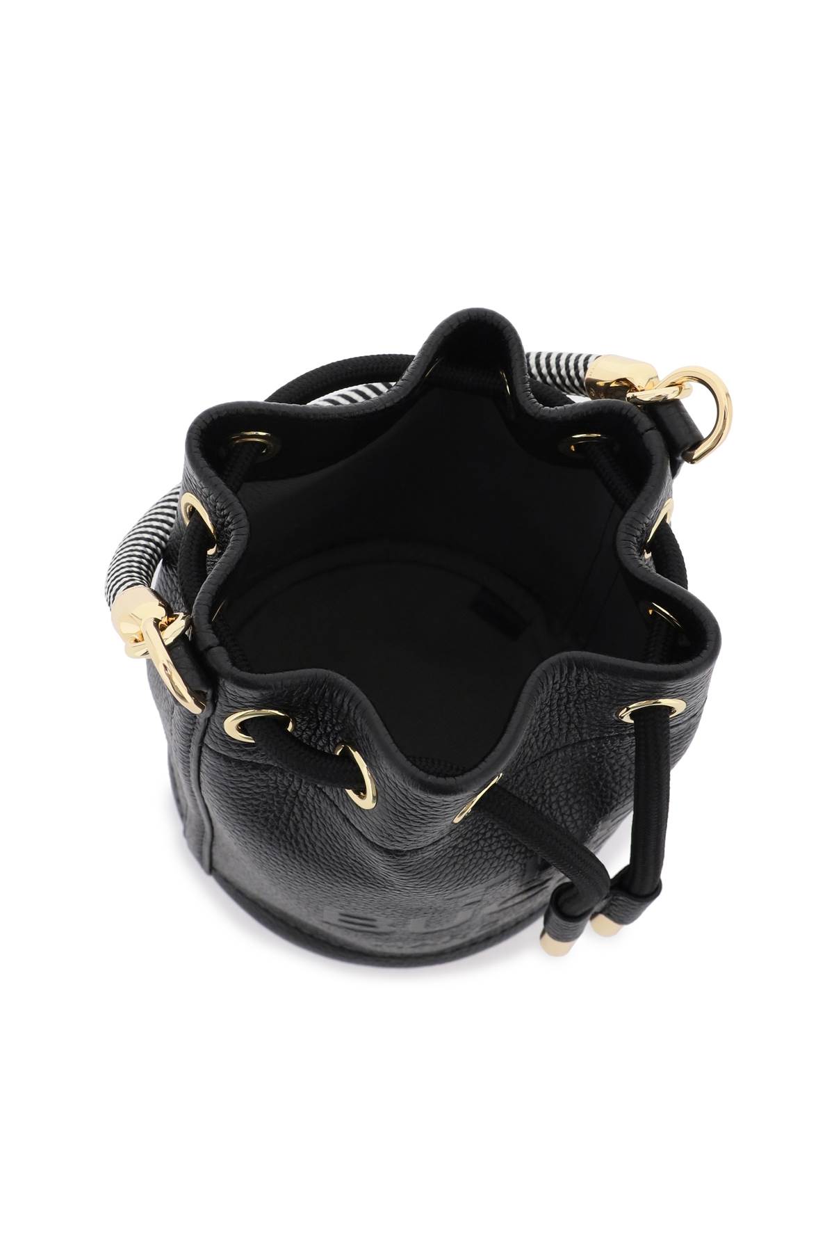 Shop Marc Jacobs The Leather Bucket Bag In Black (black)