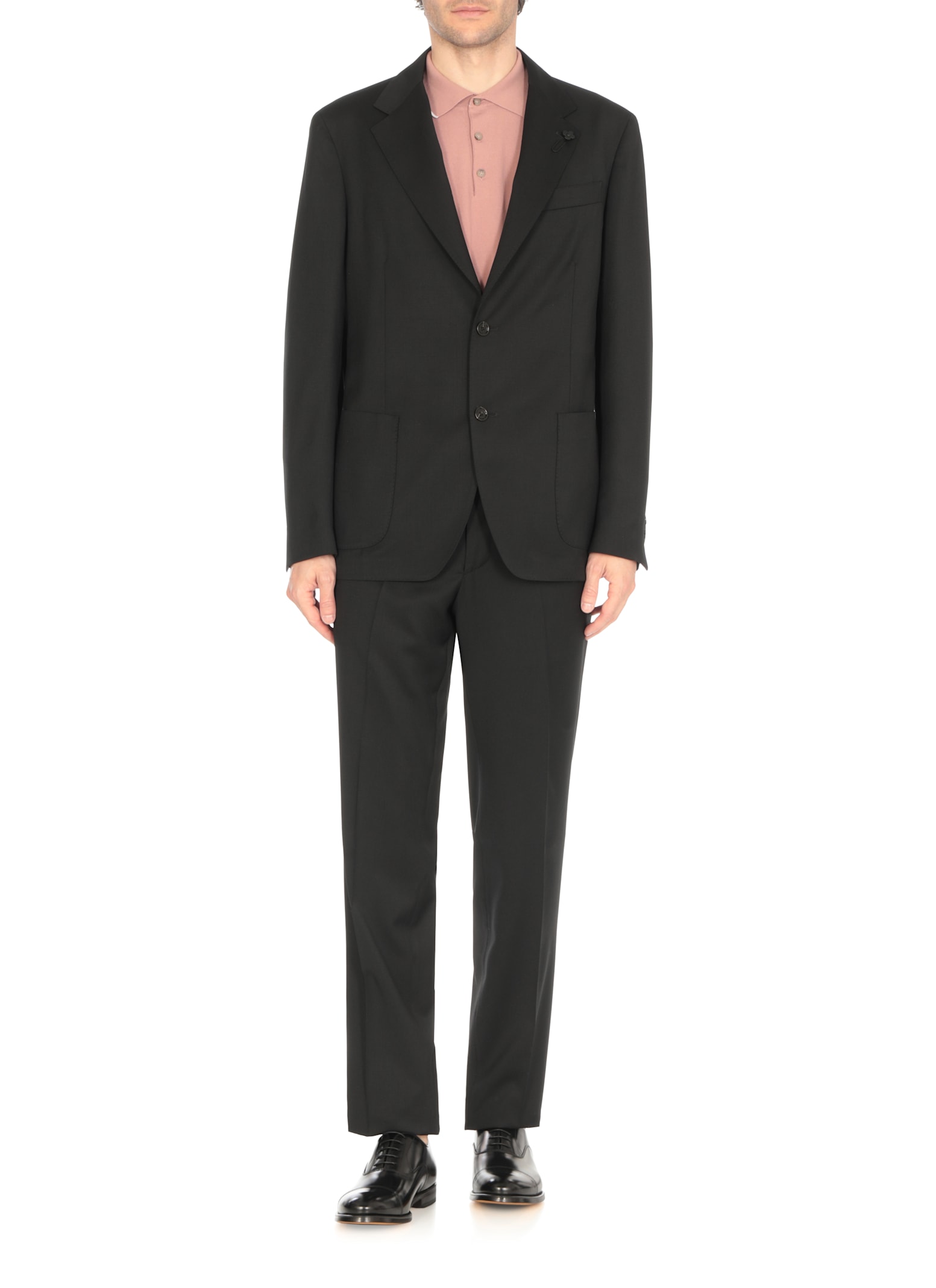 Doucal's High-shine Black Oxford Shoes With Lace-up Fastening In Black