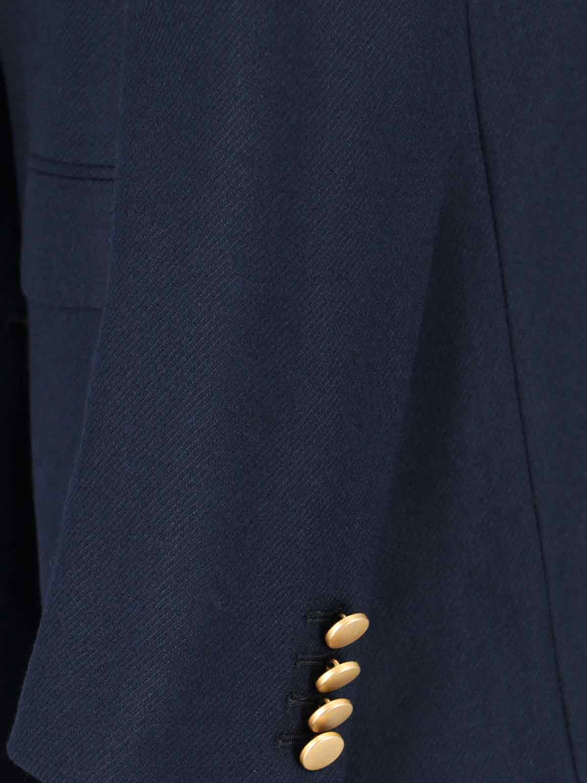 Tagliatore Tailored Double-breasted Jacket With Gold Buttons In Blue