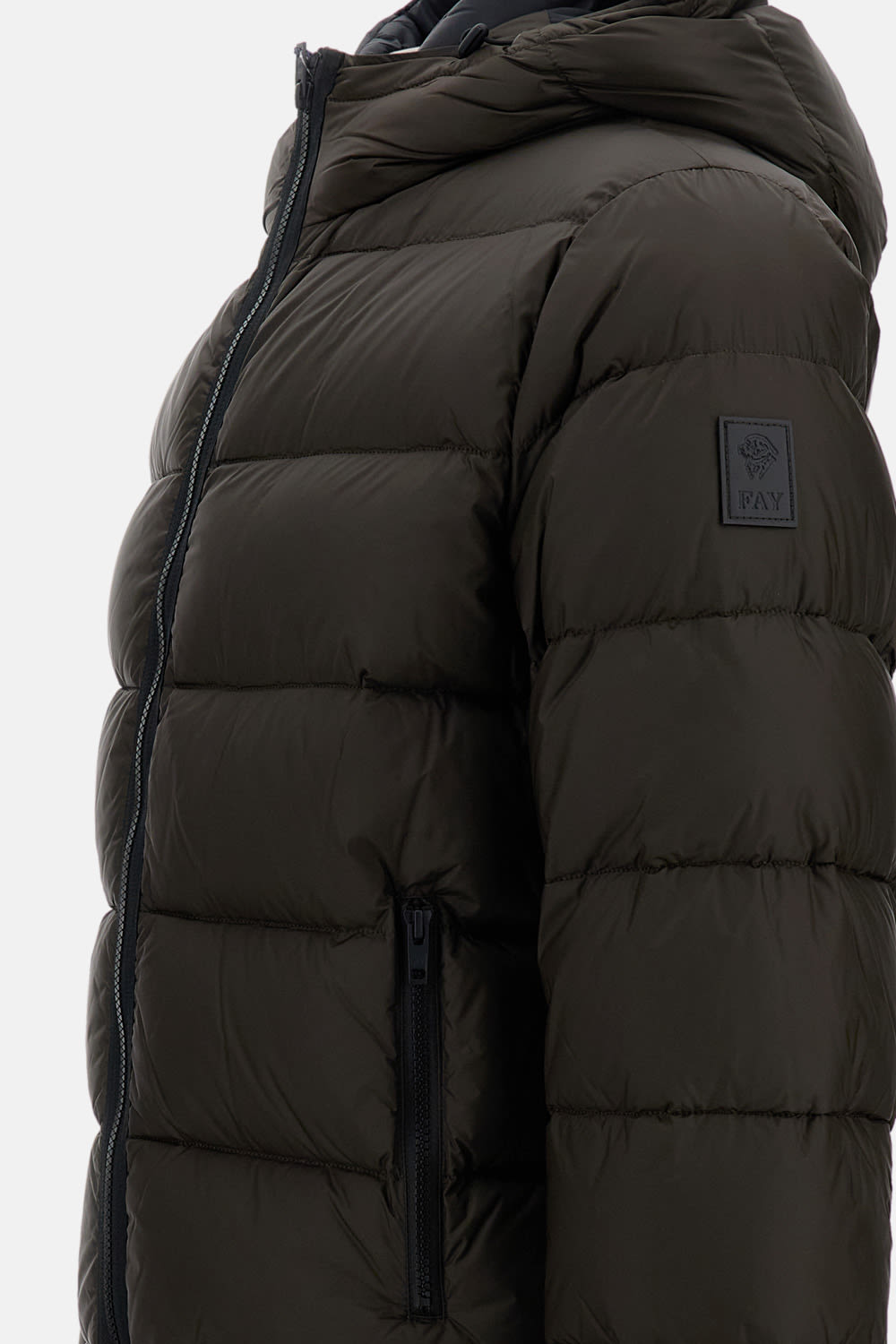 Fay Puffer Jacket In Brown