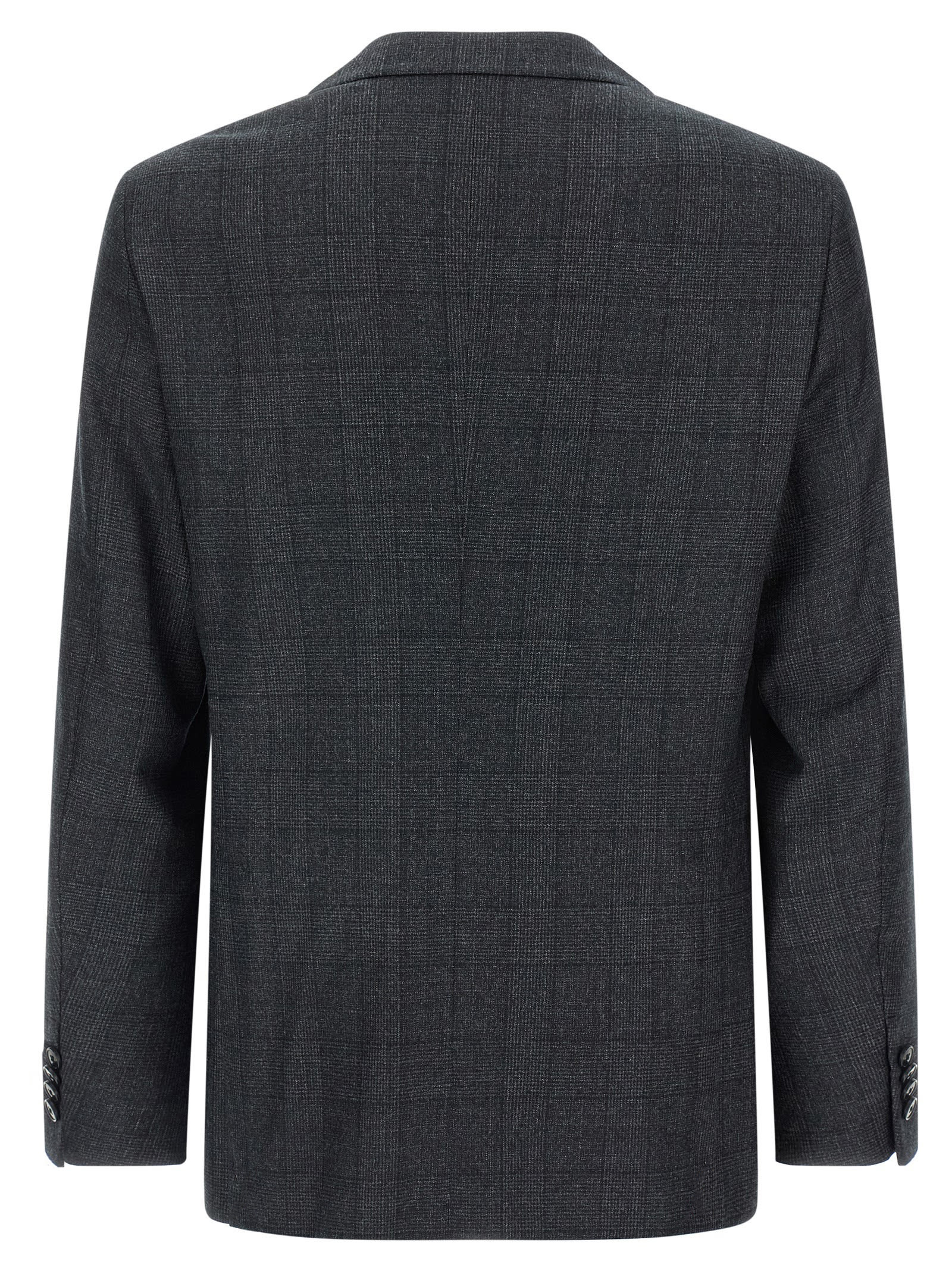 Zegna Single-breasted Blazer And Trousers Two-piece Set In Gray