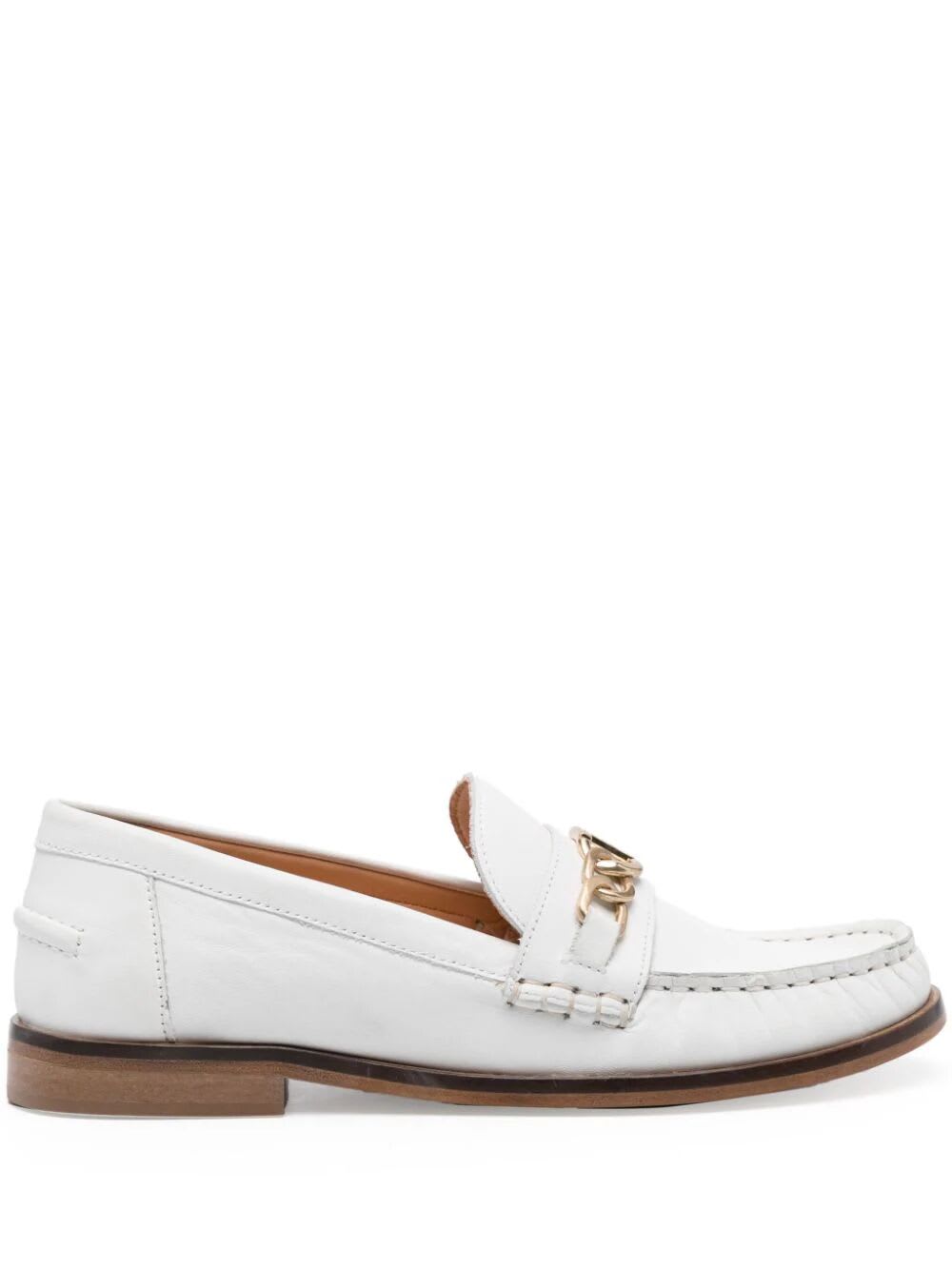 Shop Twinset Loafers In Snow